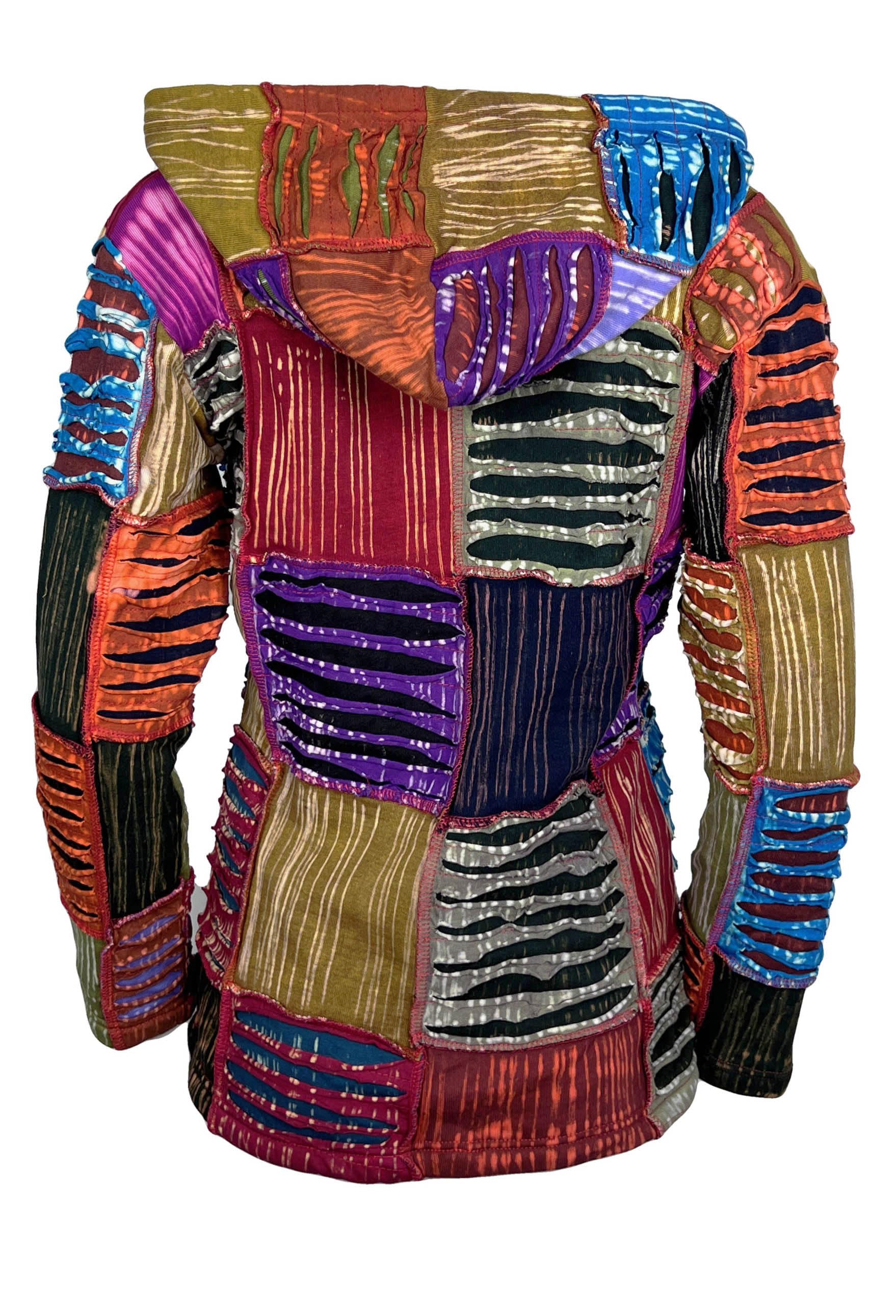 Agan Traders Women's Bohemian Patchwork Embroidered Fleece Jacket - Insulated Zip Up Hoodie for Spring & Fall (Small, Medium, Regular, Magenta) | Cozy Outerwear for Casual Wear, Music Festivals & Boho Fashion