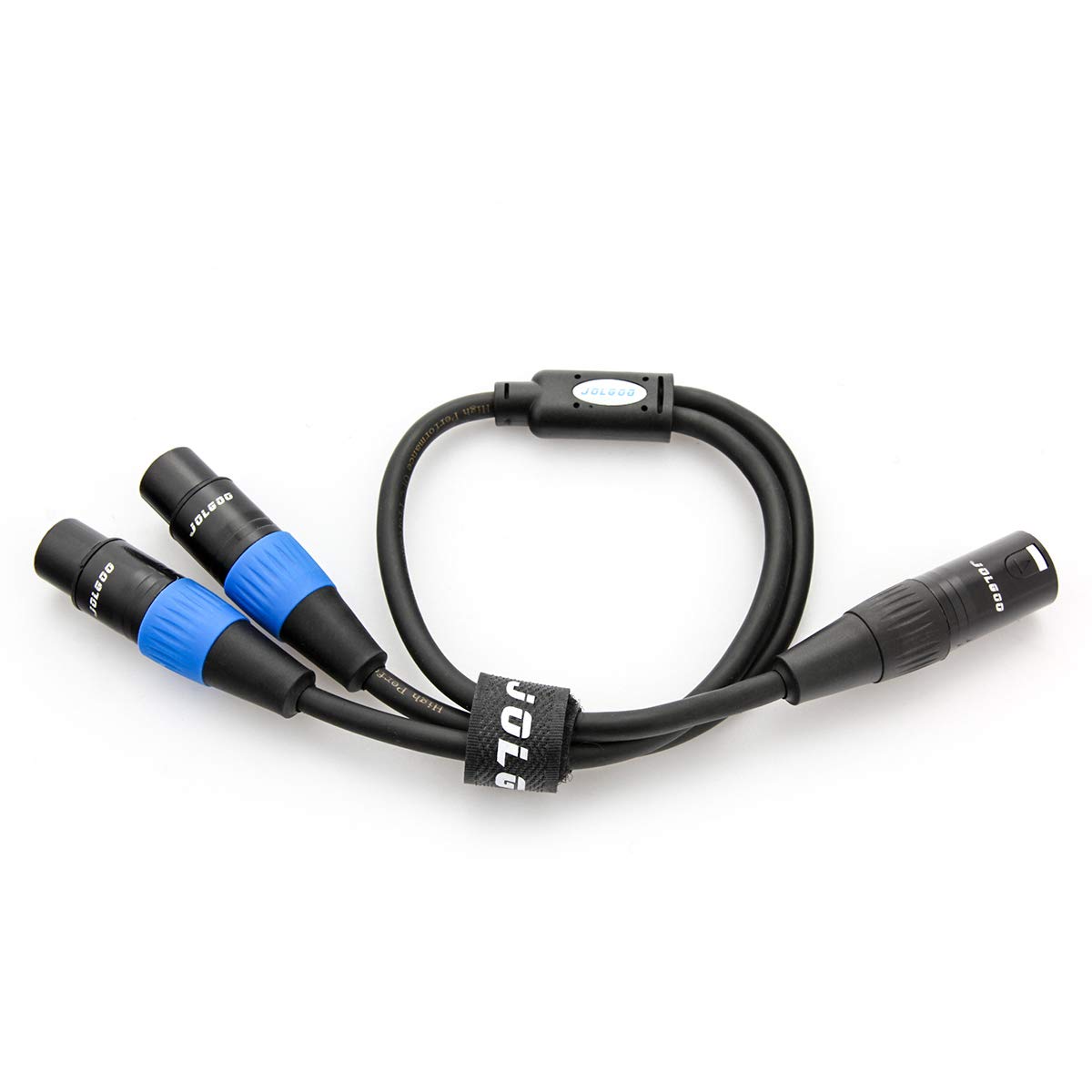 Professional XLR Splitter Cable - Dual Female to Male Y Splitter for Microphones & Audio Equipment (1.6ft/0.5m) - Perfect for Studio Recording, Live Performances & Podcasting