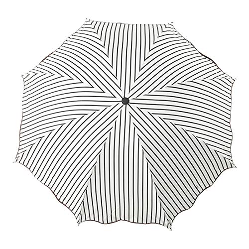 UV Protection Striped Travel Umbrella - Compact & Lightweight for Outdoor, Beach, and Daily Commute