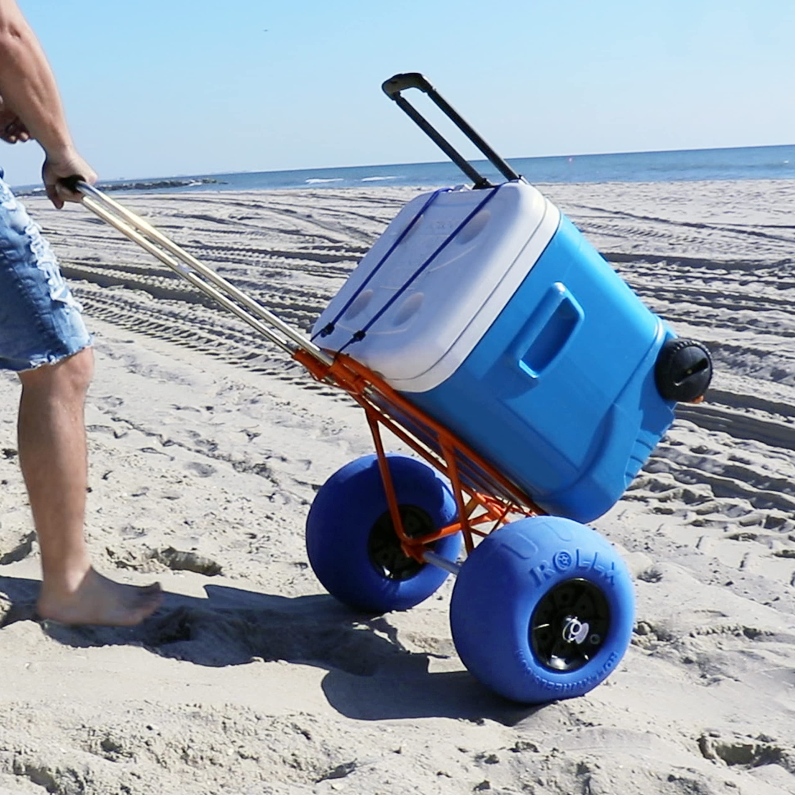 **Heavy-Duty Folding Beach Cart with 13