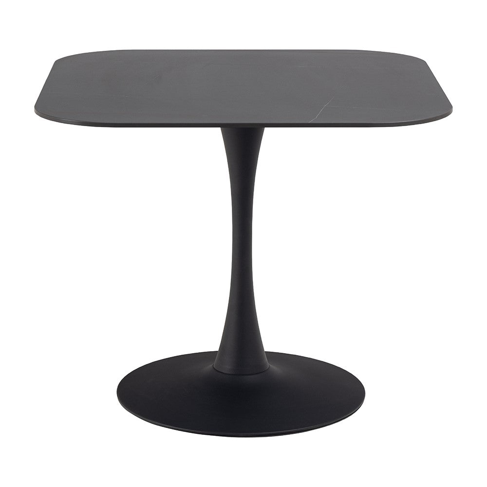 MARTA 90cm Square Dining Table - Modern Black Kitchen Table for Small Spaces | Perfect for Apartments, Breakfast Nooks & Cozy Dining Areas
