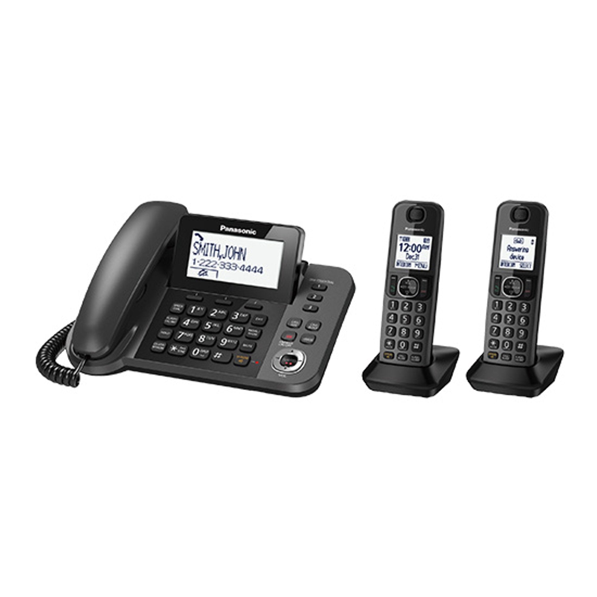 Refurbished PANASONIC KX-TGF352 Digital Corded/Cordless Phone System with Home Essentials Warranty | Home & Office Communication Solution