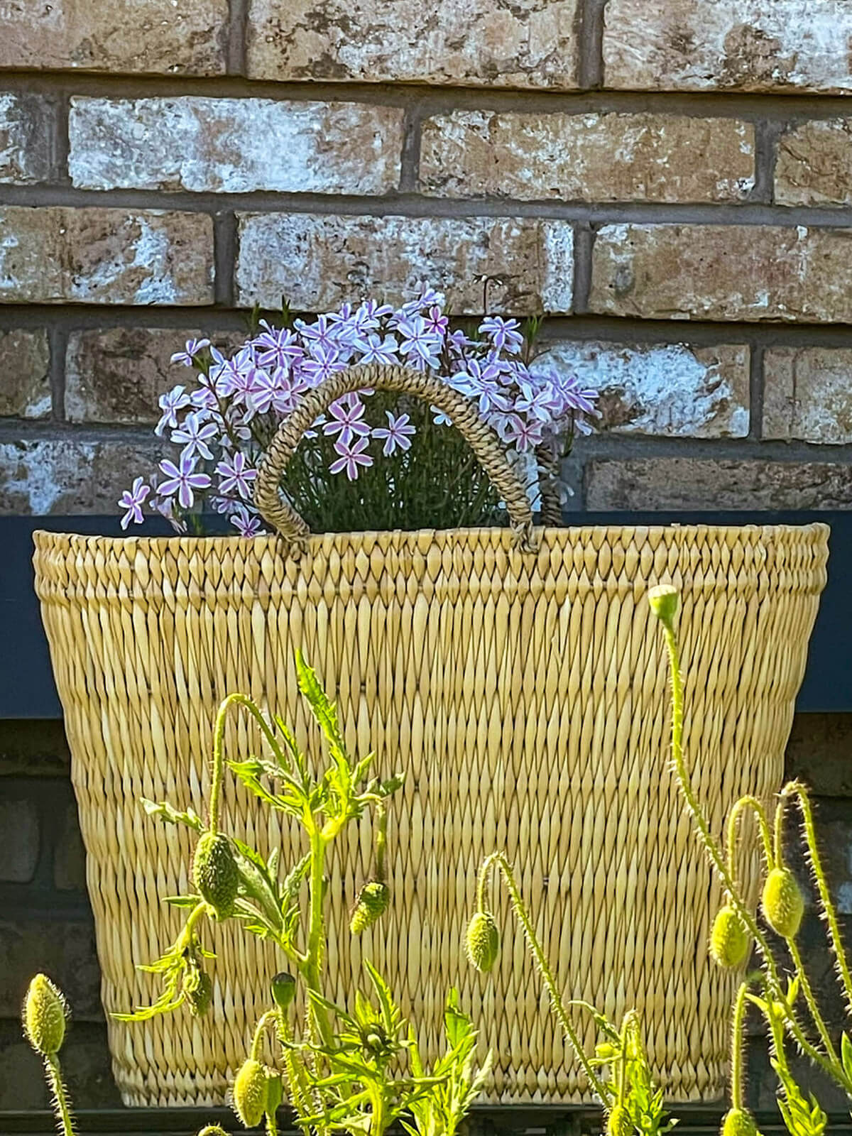 Handwoven Reed Shopping Basket - Eco-Friendly & Durable for Farmers Market, Picnics, and Home Storage | Natural Wicker Grocery Tote