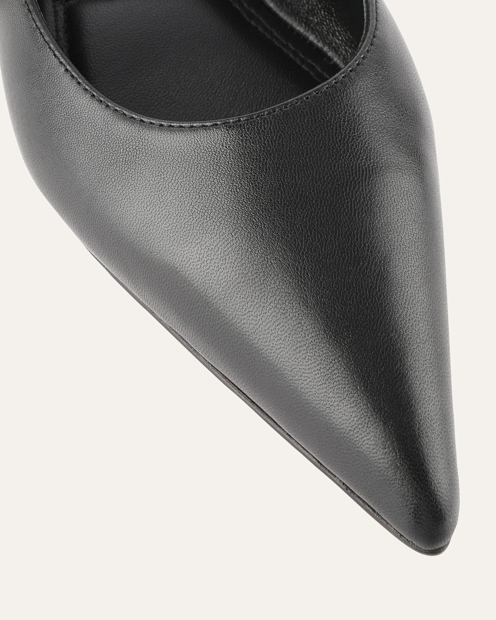 DILARIA Women's Black Leather Dress Flats - Comfortable & Stylish Shoes for Work, Office, and Formal Occasions
