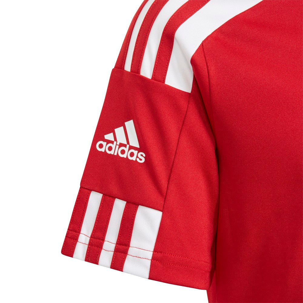 Adidas Youth Squadra 21 Soccer Jersey - Red & White Team Uniform for Kids - Perfect for Youth Soccer Games, Training & Fan Support