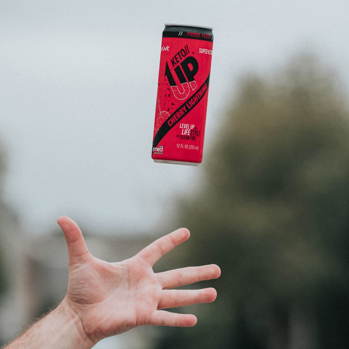 Premium Cherry Lightning Keto//Up® Ketone Drink - Ready-to-Drink Exogenous Ketones for Mental Focus & Energy Boost - 12 Pack - Perfect for Workouts, Keto Diet & On-the-Go Lifestyle
