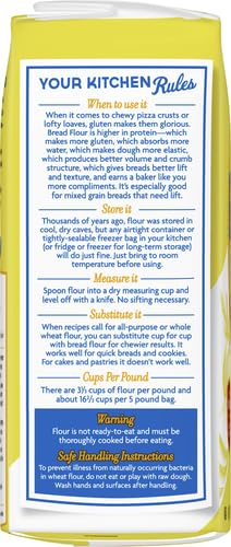 Premium Unbleached Bread Flour - Gold Medal Quality, 5 lb Bag | Perfect for Artisan Bread, Pizza Dough & Homemade Pastries