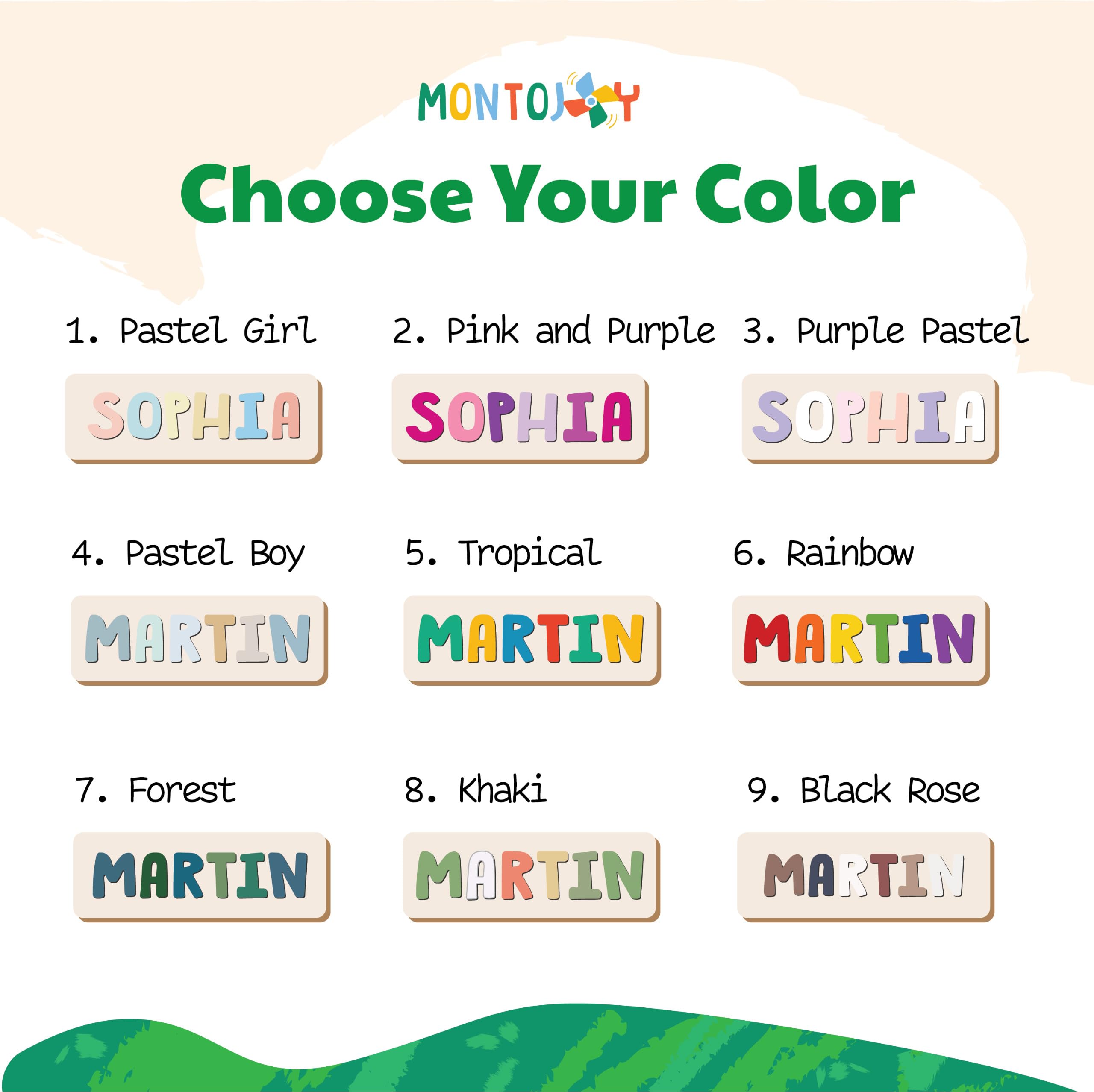 Personalized Wooden Name Puzzles for Toddlers 1-3 Years Old - Custom Kids Learning Toys - Baby Shower Gift Ideas - Perfect for Nursery Decor & Early Childhood Education