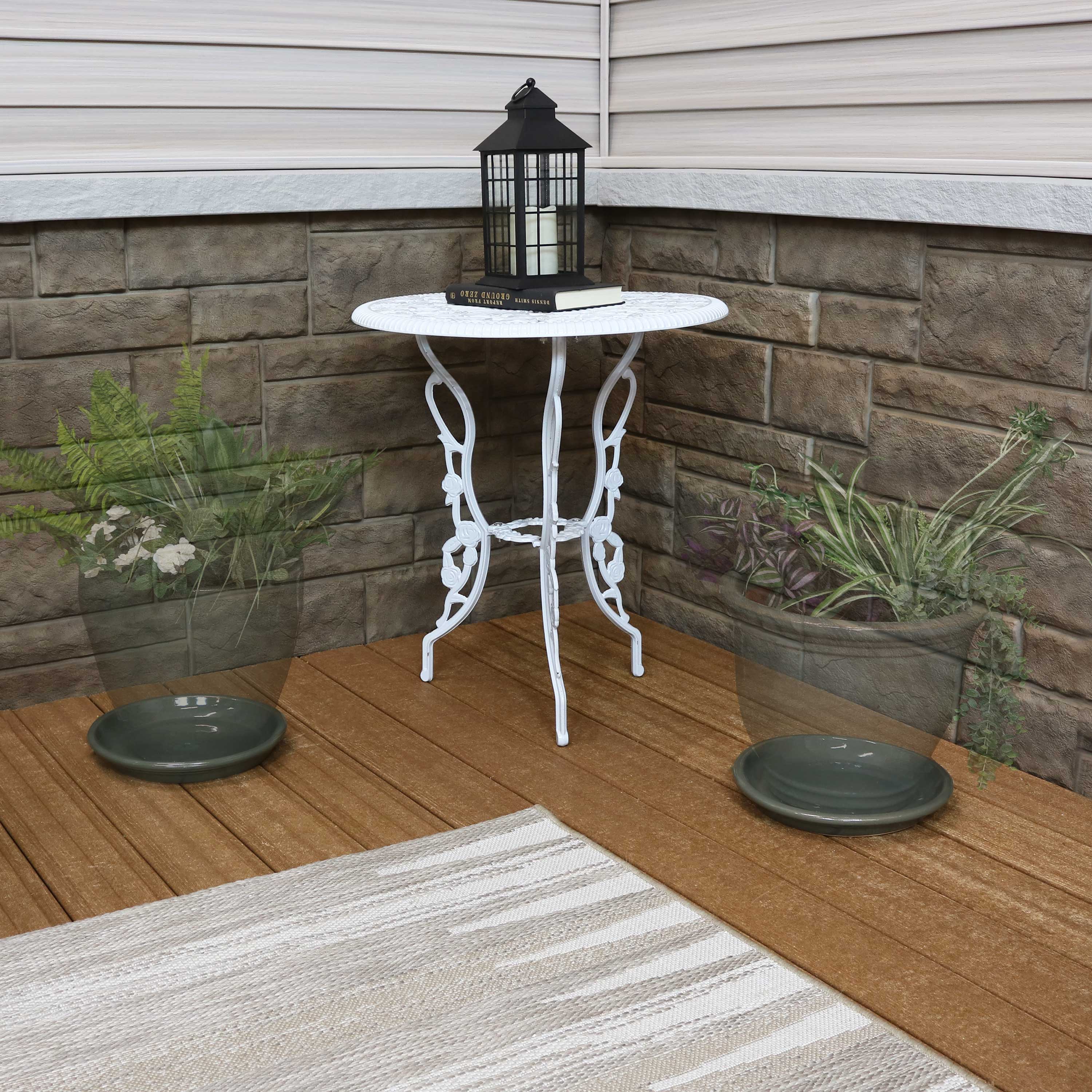 Sunnydaze 4-Pack Glazed Ceramic Plant Saucers for Indoor & Outdoor Potted Plants – Perfect for Home, Garden, and Patio Decor