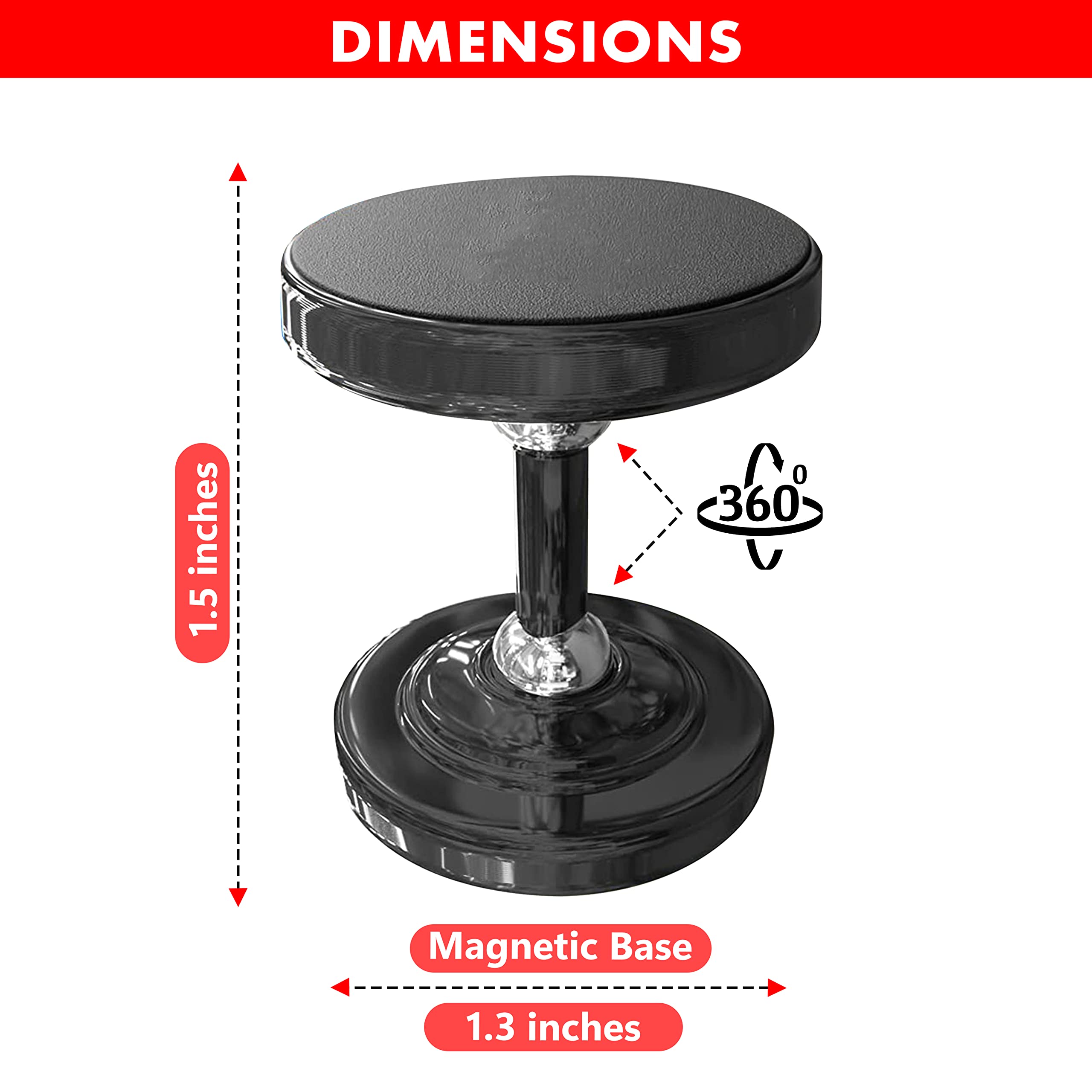 Dual Gym Magnetic Phone Holder - Strong Magnetic Mount for Any Metal Surface | Secure Phone Stand for Gym, Workouts & Fitness | Ideal for Mobile Videos, Pictures & Content Creators | Perfect for Vlogging, Live Streaming & Home Office Use