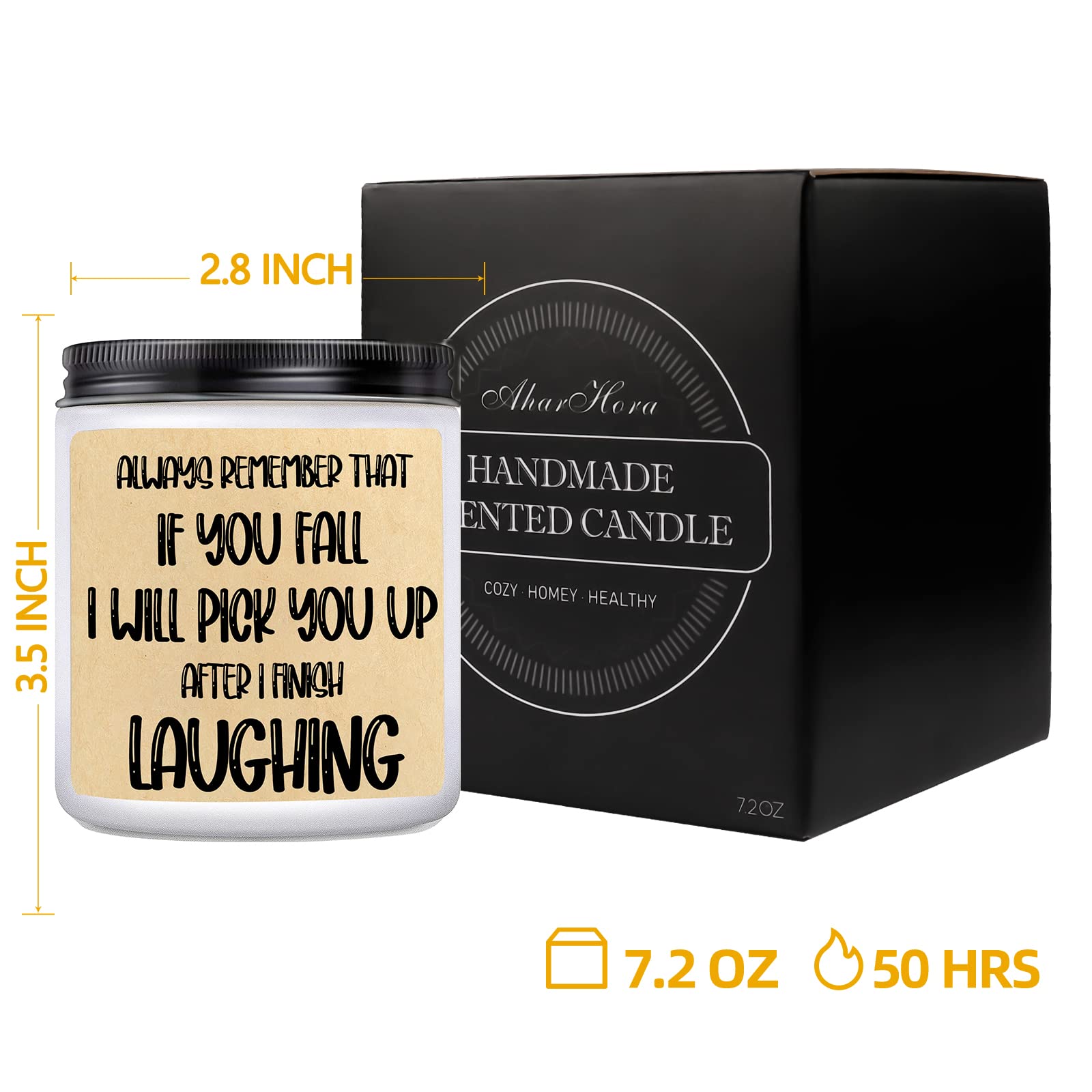 Funny Gag Gifts for Best Friends - Vanilla Scented Humorous Candles for Women, Men, Coworkers | Unique BFF Friendship Gifts for Birthdays, Housewarming & Office Decor