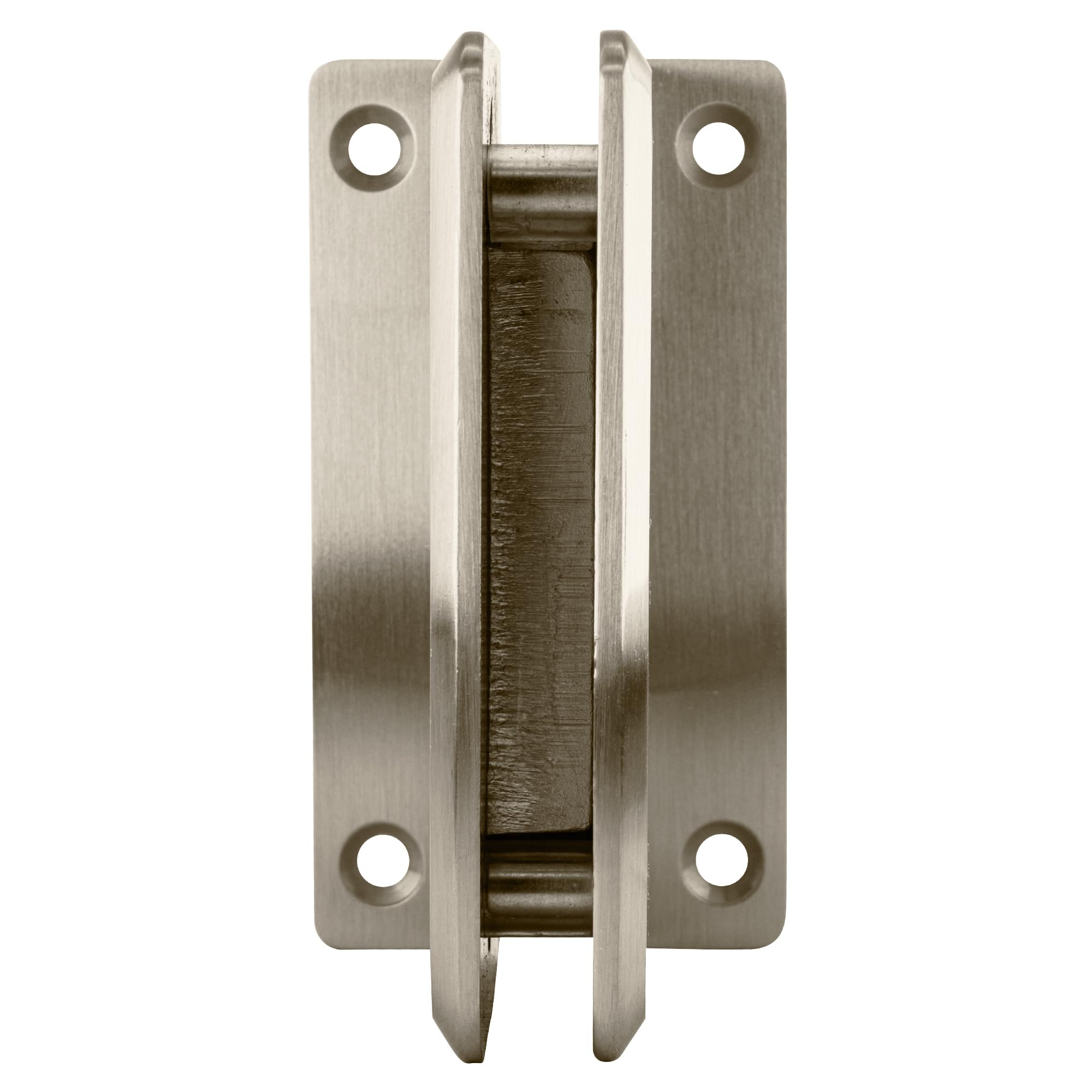 CRL Brushed Nickel Cologne Series Wall Mount Positive Close Hinge - Heavy Duty Cabinet & Door Hinge for Bathroom, Kitchen, and Closet Installation