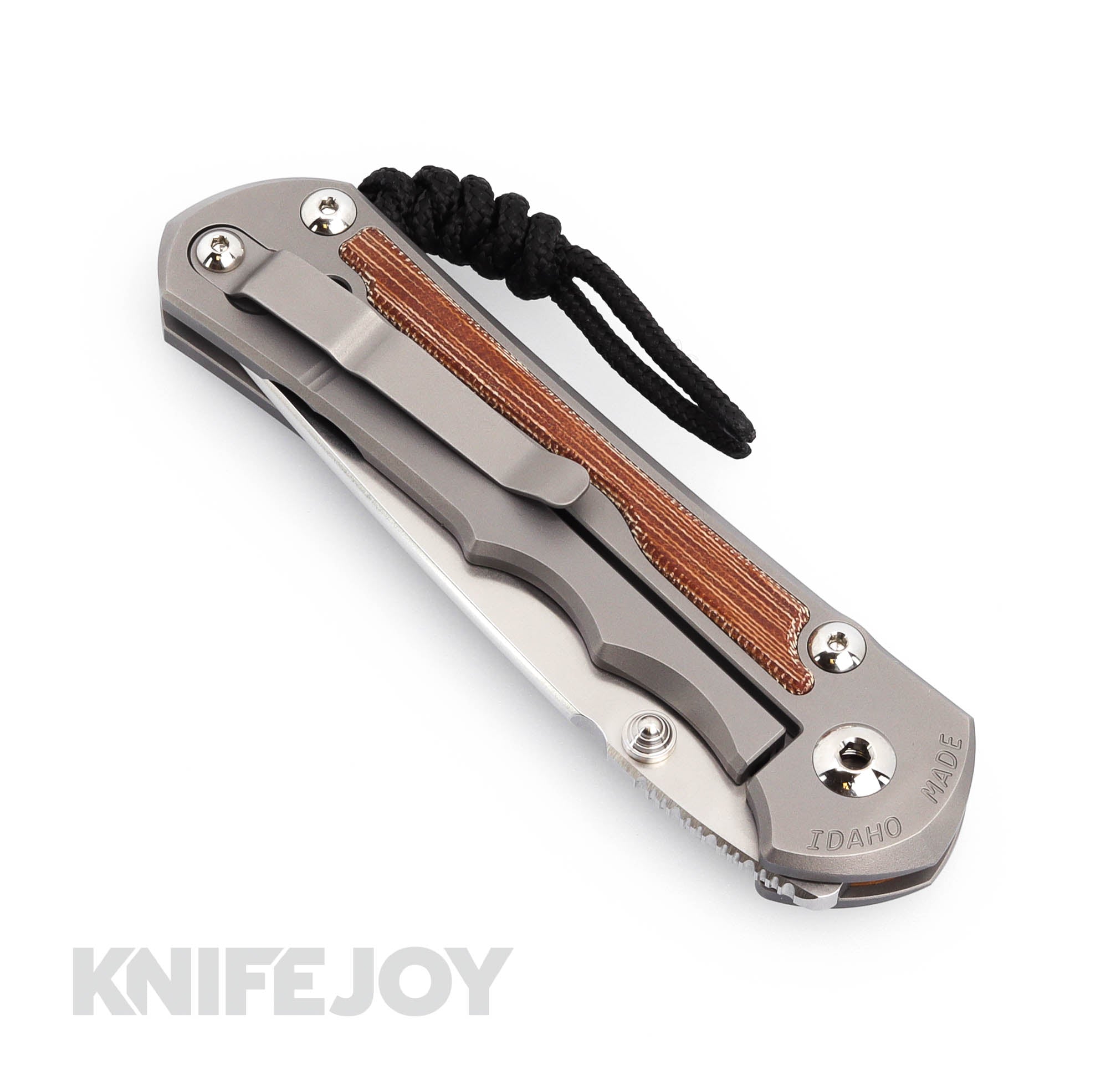 Chris Reeve Knives Large Inkosi Plain Tanto Folding Knife - Magnacut Blade, Natural Canvas Micarta Inlay & Glass Blasted Titanium Handles | EDC, Outdoor Survival, Tactical & Camping Gear