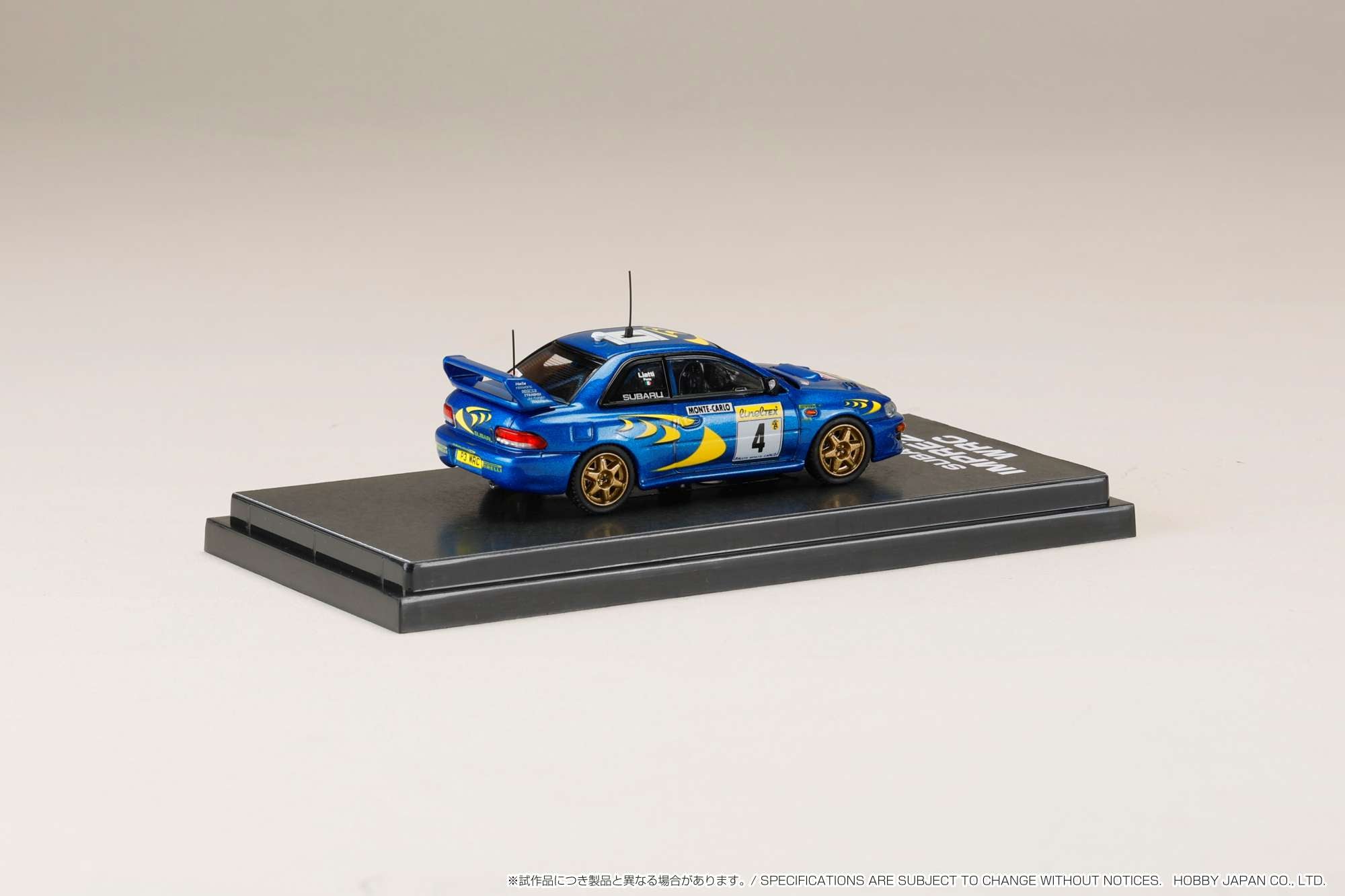 1/64 Scale Subaru Impreza 1997 Monte Carlo Winner Diecast Model Car - Hobby Japan x IG Collectible for Racing Fans & Display Shelf Decor