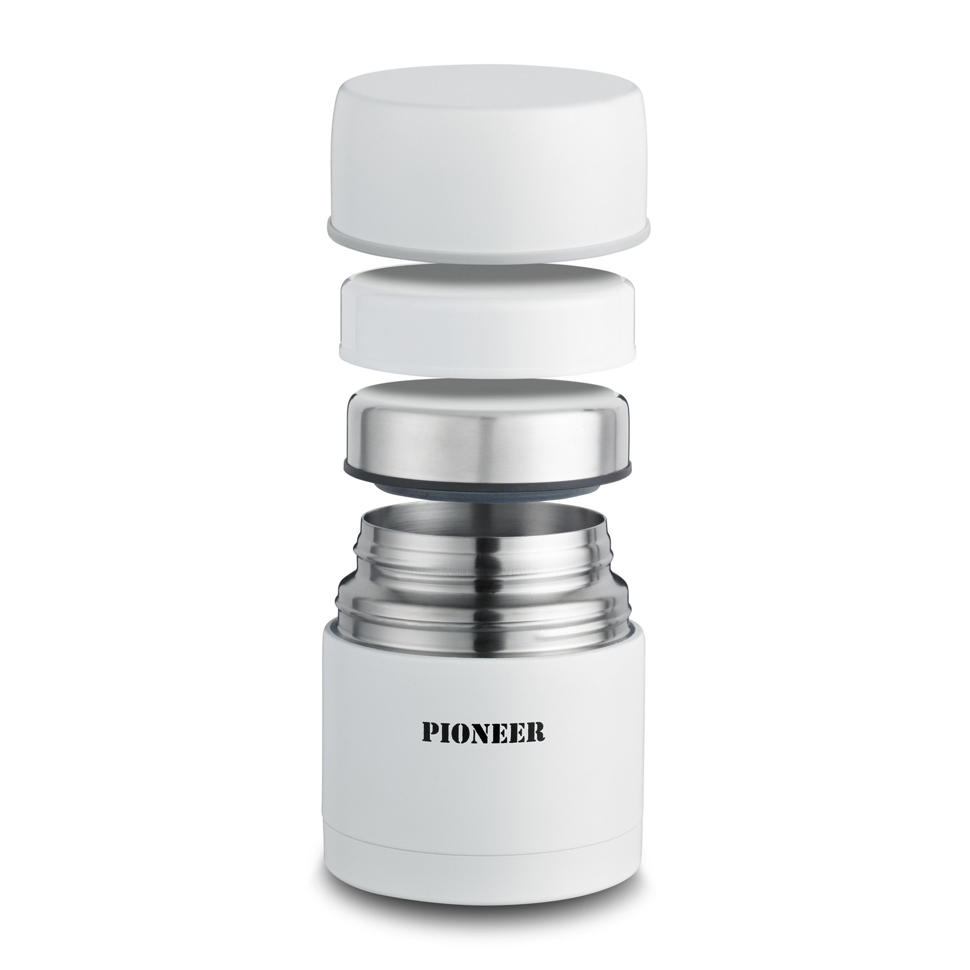 Premium Vacuum Insulated Stainless Steel Thermos - 8 Hour Hot & 24 Hour Cold Leakproof Food Flask (500ml, White) - Perfect for Office Lunch, Hiking, Travel & Outdoor Activities