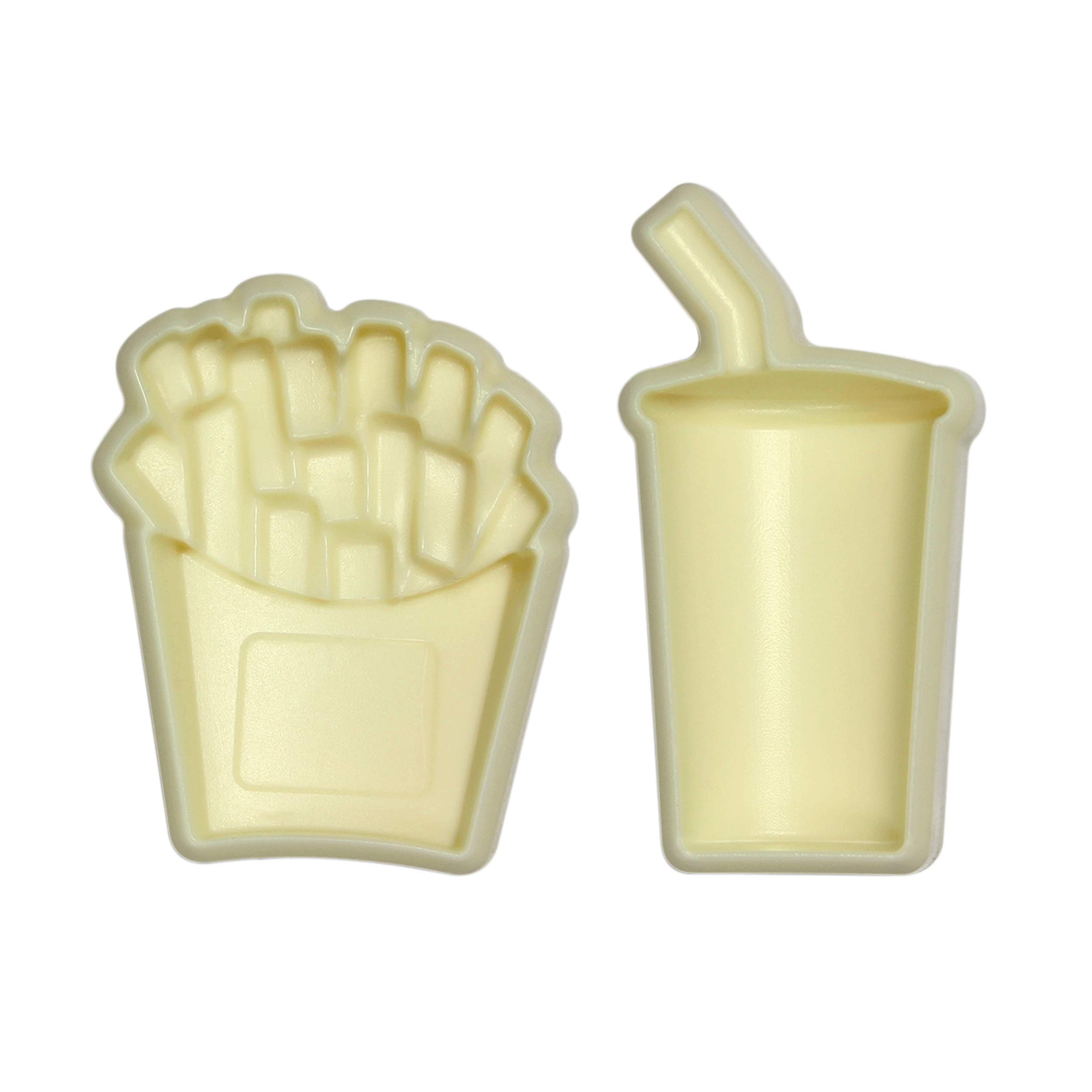 JEM Pop It - French Fries & Soda Drink Shaped Silicone Mold for Cake Decorating, Baking & DIY Crafts - Small & Large Sizes (Set of 2) - Perfect for Birthday Parties, Baby Showers & Dessert Making