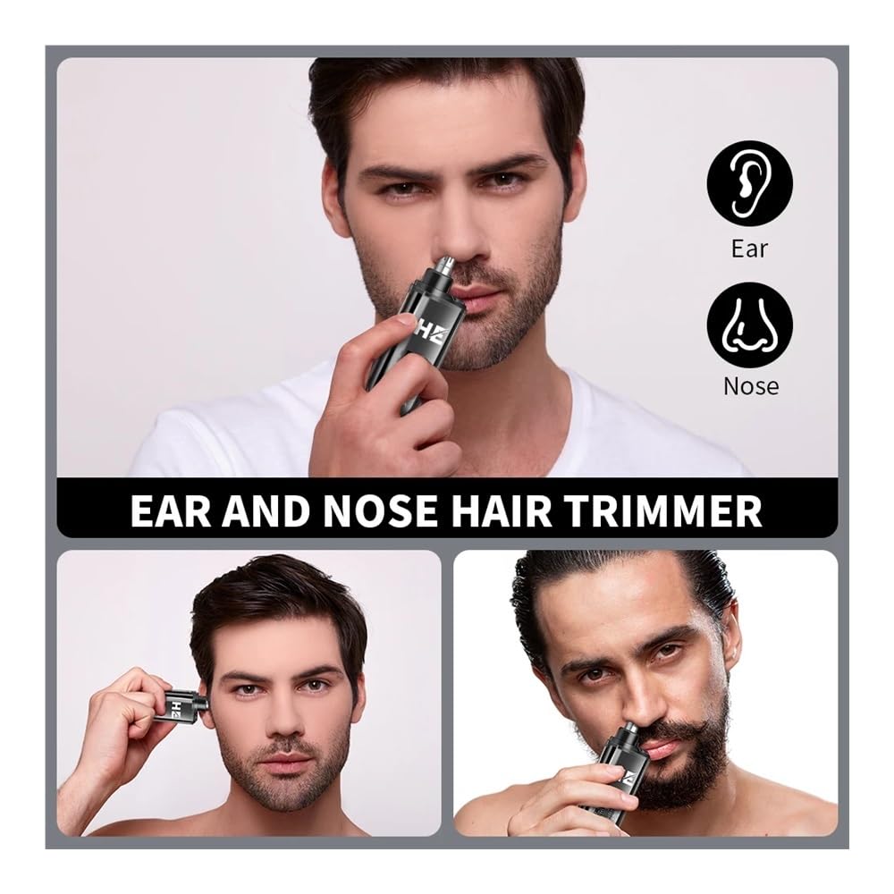 Premium Professional Barber Kit - Electric Hair Trimmer & Nose Hair Trimmer for Men, Rechargeable Grooming Set for Beard, Mustache & Body Hair | Salon-Quality Shaving at Home, Travel & Professional Use