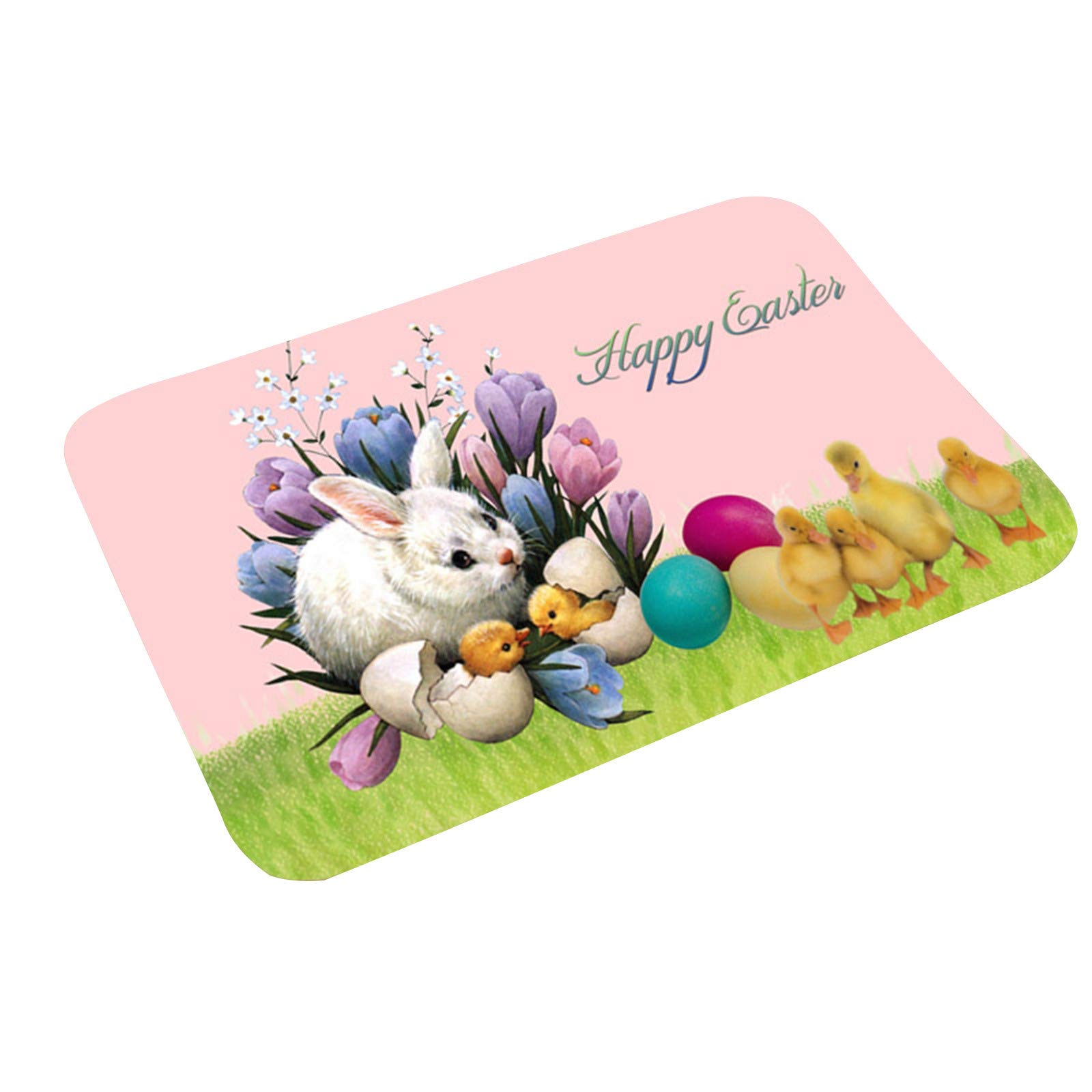 Easter Welcome Doormat - Non-Slip Holiday Floor Mat for Front Door, Home Decor, Living Room - Perfect for Spring Celebrations & Festive Home Entryway
