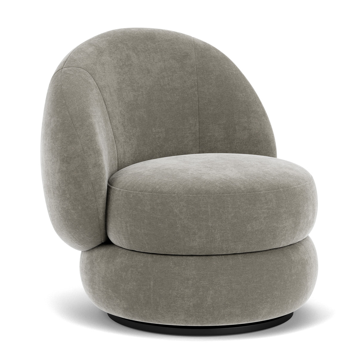 Alma Fabric Swivel Armchair - Modern Upholstered Lounge Chair with 360° Rotation, Comfortable Living Room Accent Chair for Home Office, Reading Nook, or Bedroom Relaxation