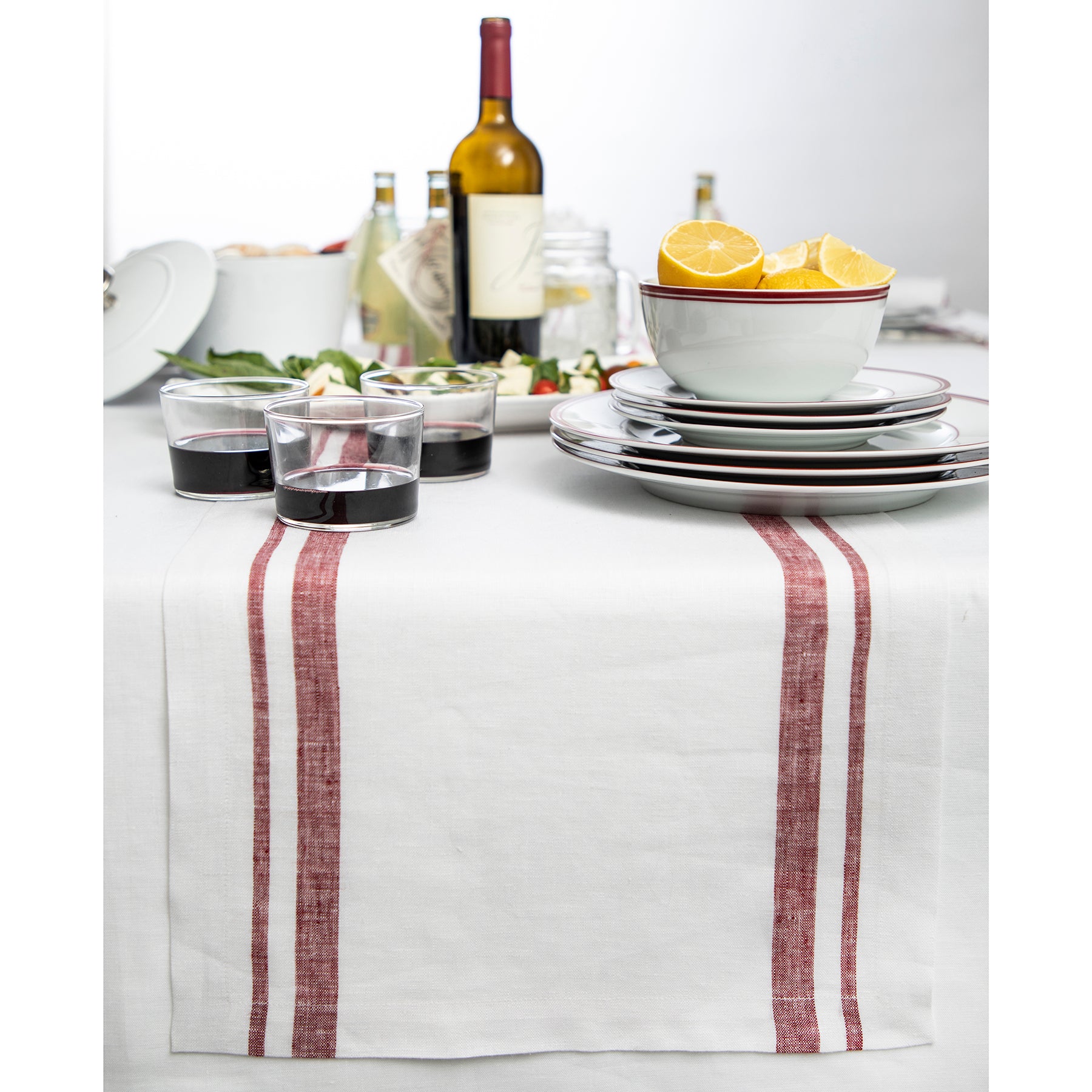 Grey and White French Stripe