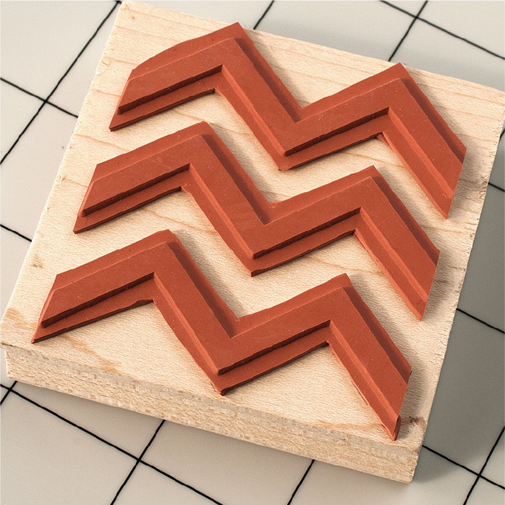 Inkadinkado 60-70002 Chevron Pattern Unmounted Rubber Stamps for Scrapbooking, Card Making & DIY Crafts - Perfect for Handmade Greeting Cards, Journals, and Home Decor Projects