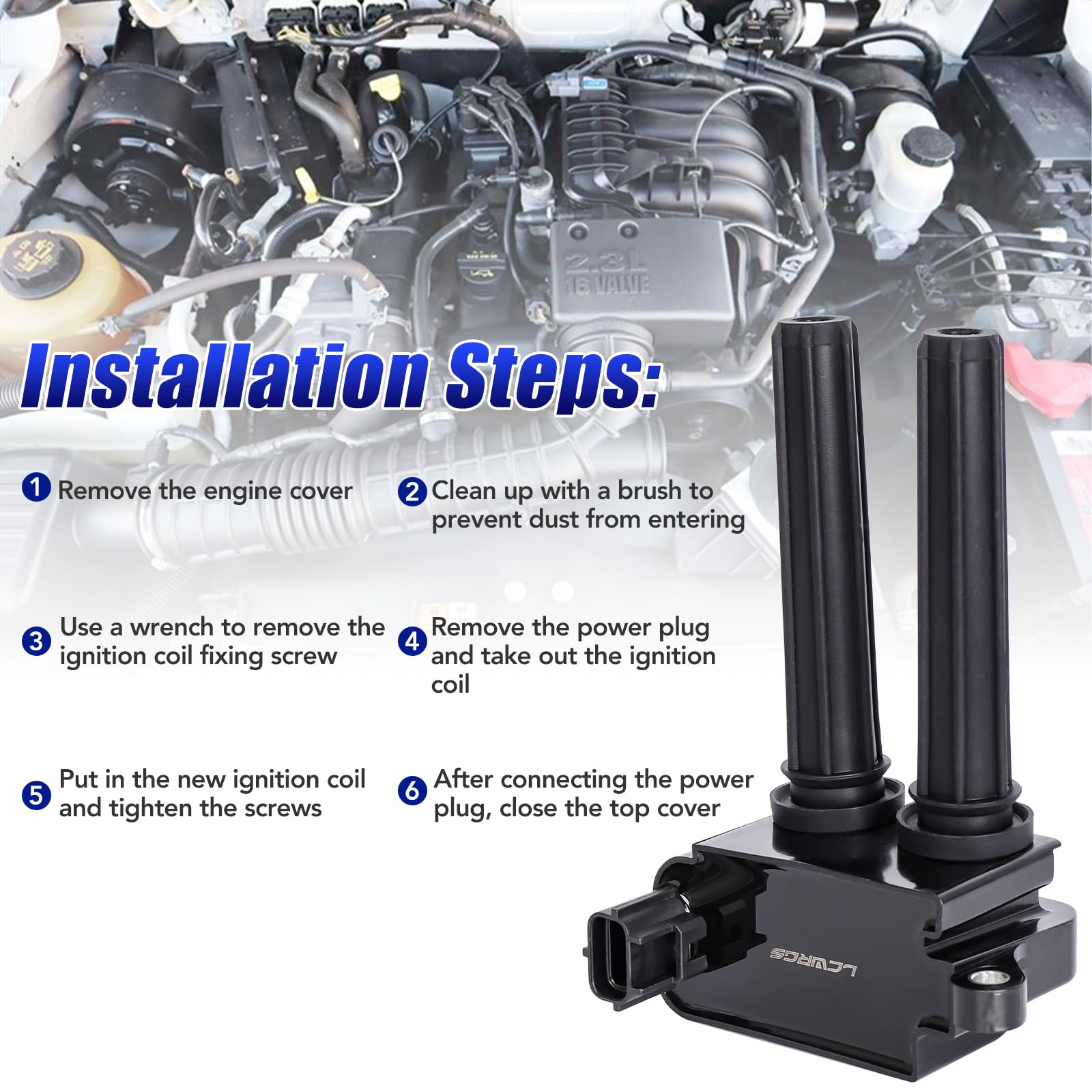 8x Ignition Coil Pack & 16x Iridium Spark Plugs Kit for 2009-2015 Dodge Ram 1500/2500/3500, Charger, Challenger, Durango - Compatible with 5.7L V8 HEMI Engine - High Performance Replacement Parts for Smoother Acceleration & Better Fuel Efficiency - Perfect for Off-Roading, Towing & Daily Driving