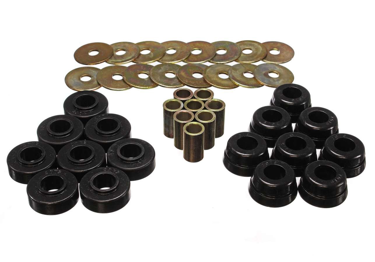 Energy Suspension 3-4126G Black Polyurethane Body Mount Kit for 1973-1982 Chevrolet Corvette - Improve Ride Comfort & Reduce Vibration for Classic Car Restoration & Performance Upgrades