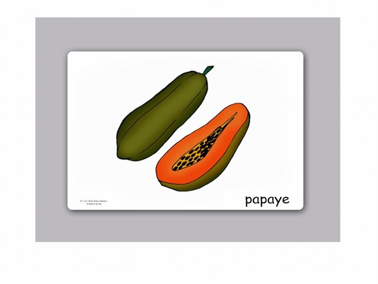 French Fruit Vocabulary Flashcards for Kids, Beginners & Adults - Learn Fruits in French - Perfect for Language Learning & Classroom Activities