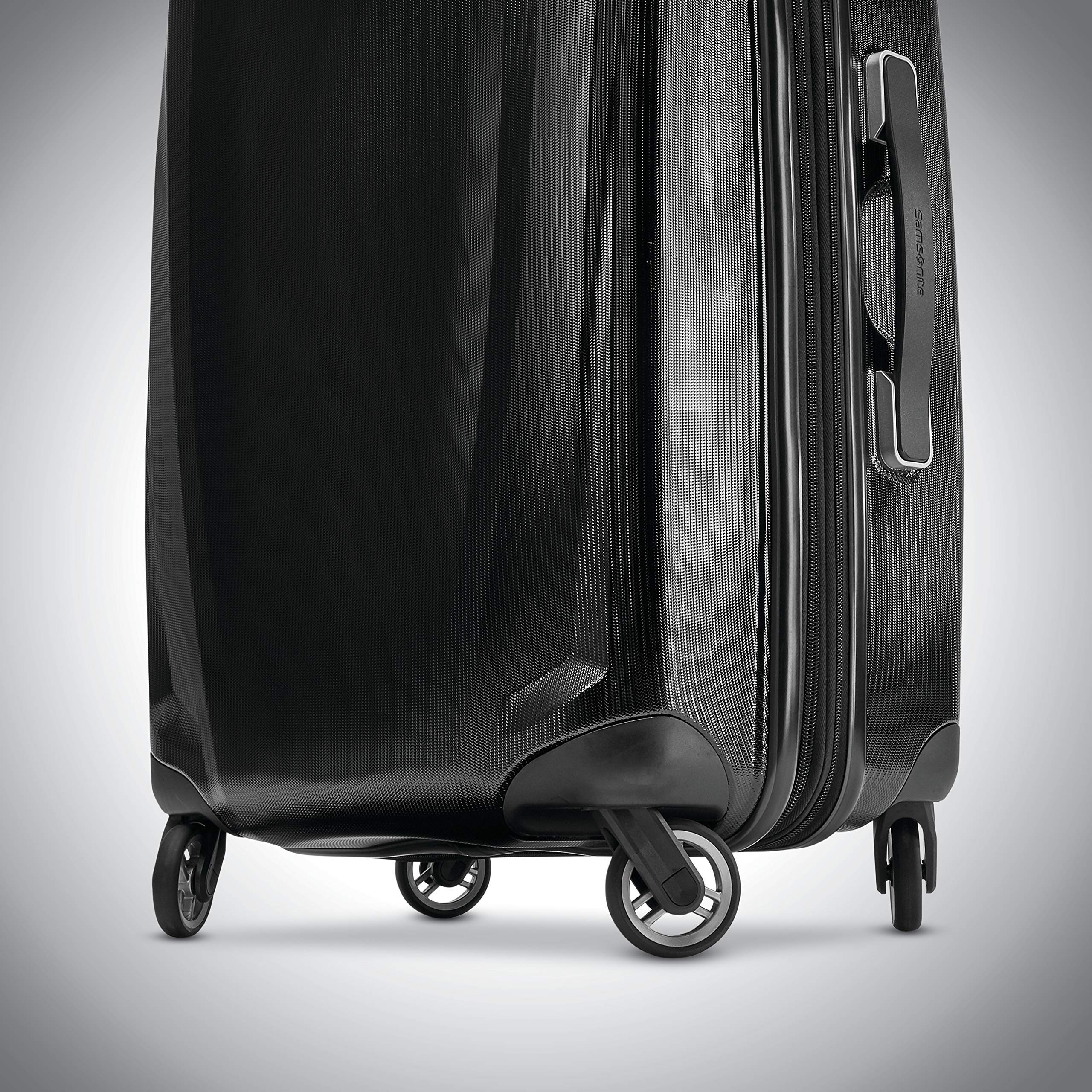 Samsonite Winfield 3 DLX Expandable Hardside Spinner Luggage Set - 3-Piece (20/25/28 Inch) Black Carry-On Suitcase for Travel, Business Trips & Vacations