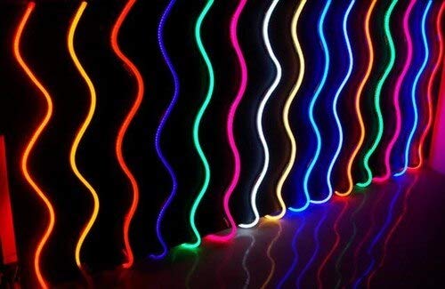 Yellow SMD LED Neon Strip Light - 120V Flexible Rope Lighting - 100.04ft Custom Length for Home Decor, Bars, and Outdoor Signage