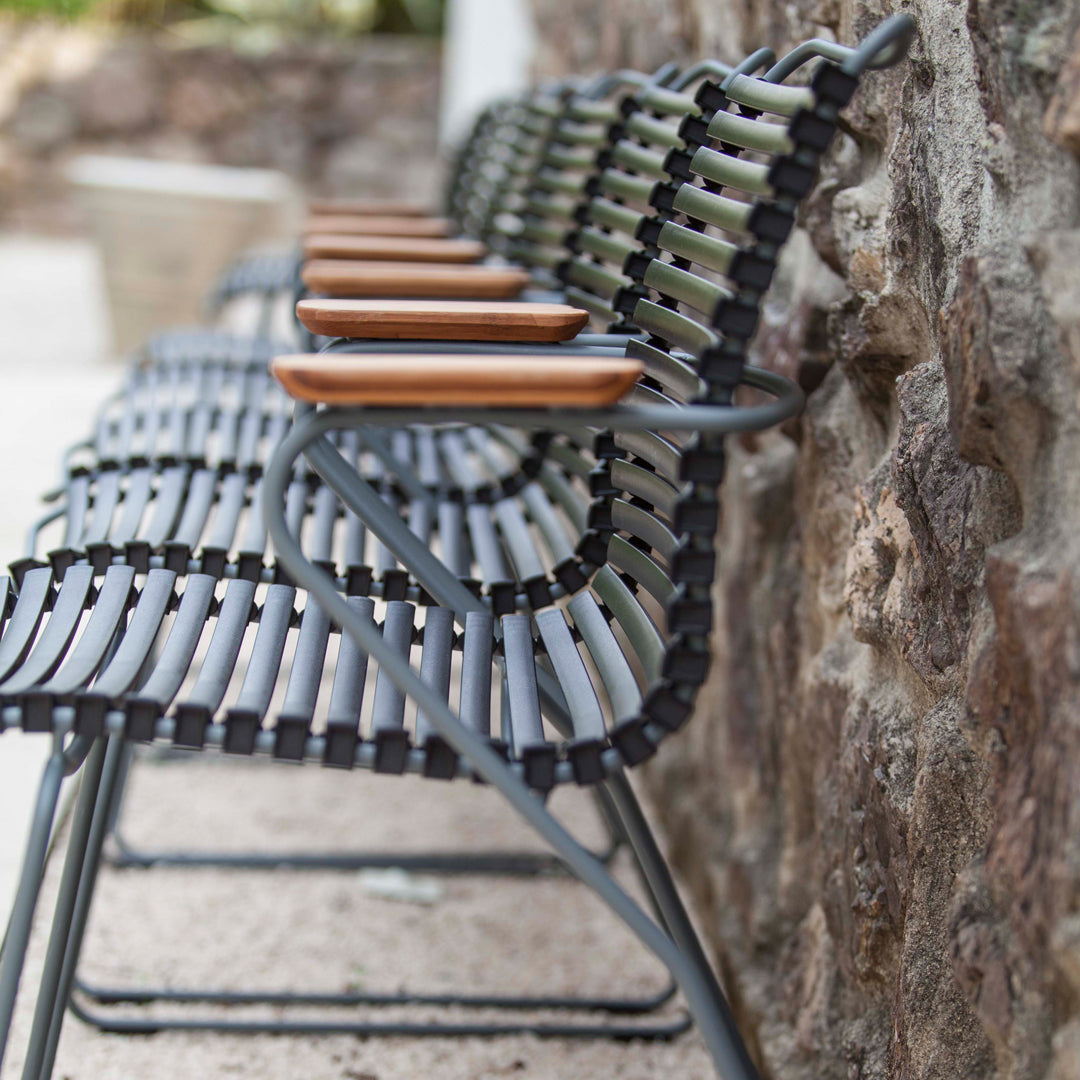 Click Outdoor Dining Chair with Armrests - Patio, Garden, Poolside & Deck Furniture - Waterproof & Weather-Resistant for Outdoor Use