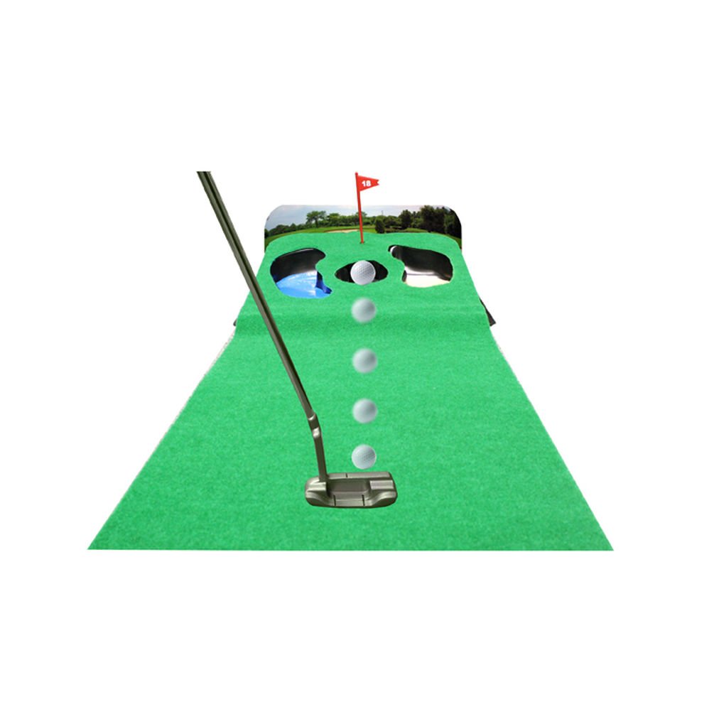 Club Champ Super Sized Putt N' Hazard Electric Putting Mat - Indoor Golf Training Aid for Home & Office Practice | Perfect for Improving Short Game & Putting Skills