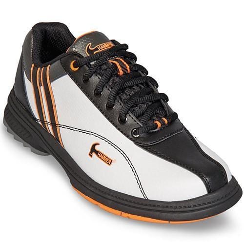 Women's Hammer Vixen Bowling Shoes - White, Black & Orange - Right Hand Wide Fit for Enhanced Performance & Comfort on the Lanes