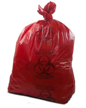 37x50 Inch 44 Gallon Medical Waste Trash Bags - Case of 75 (CL-PIRH-3750) | Heavy-Duty Disposable Biohazard Bags for Hospitals, Clinics & Healthcare Facilities