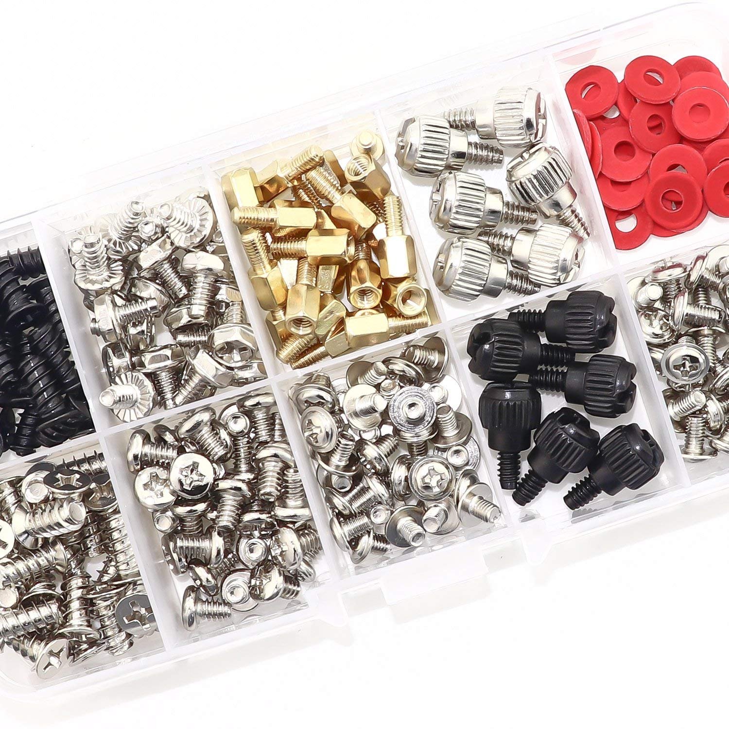 300PCS Computer Screw Standoffs Kit - Motherboard, Hard Drive, Case, Fan & GPU Mounting Hardware | Perfect for PC Building, Repair & Upgrades
