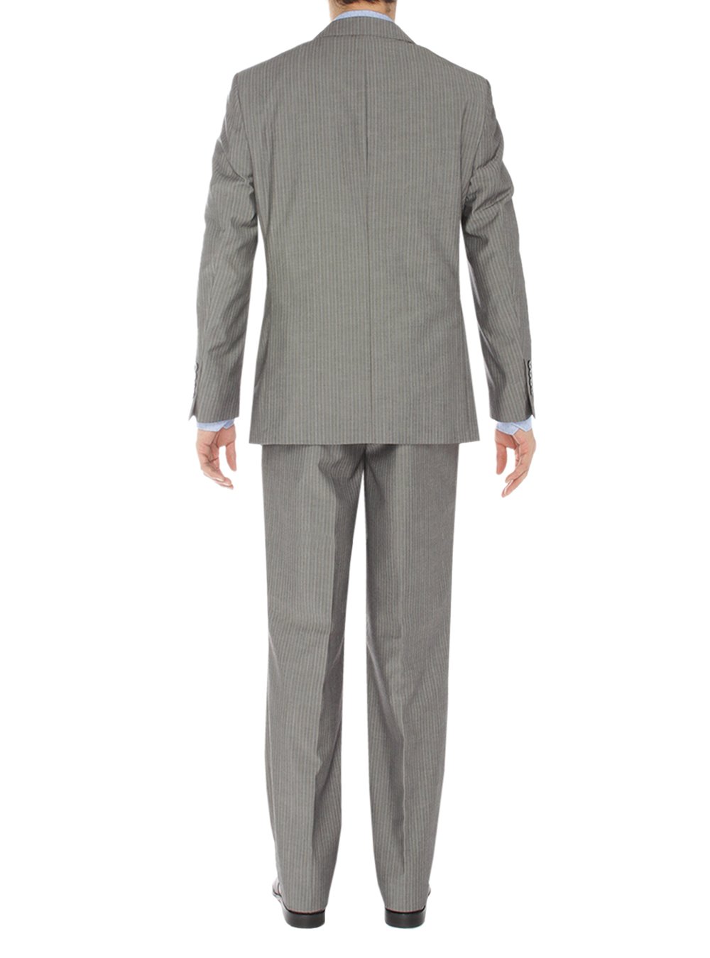 Salvatore Exte Men's Two-Button 2-Piece Suit Set - Slim Fit Blazer Jacket & Flat Front Dress Pants for Business, Wedding & Formal Occasions