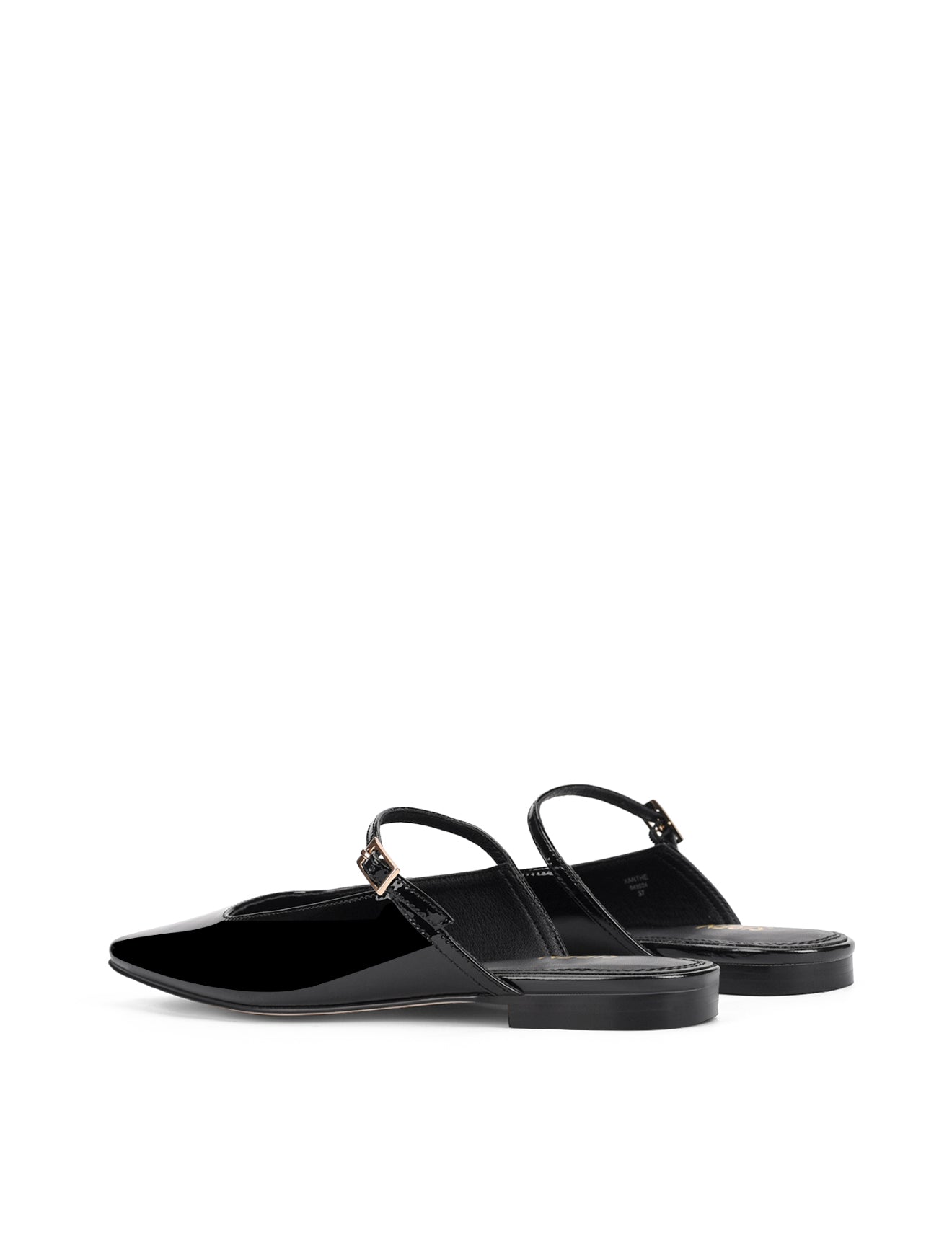 Xanthe Mary Jane Mules for Women - Black Patent Leather Slip-On Shoes | Comfortable & Stylish for Work, Office, and Casual Outfits