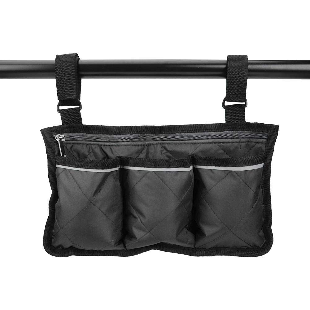 Multifunctional Wheelchair Side Pouch Bag - Durable Armrest Carry Bag for Electric Wheelchairs, Mobility Scooters & Walkers (Black) | Perfect for Daily Essentials, Medical Supplies & Outdoor Activities