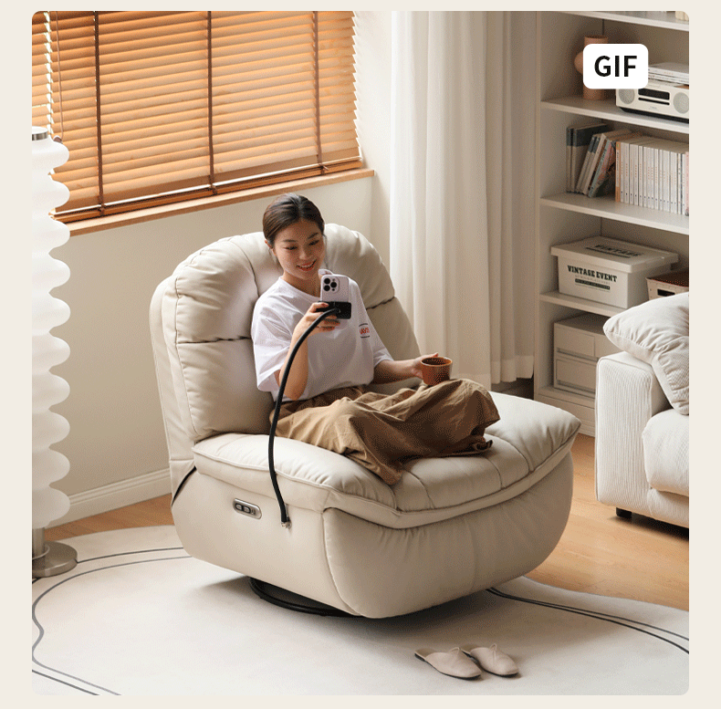 Electric 240° Swivel Rocking Chair with Adjustable Reclining - Perfect for Living Room, Nursery, or Office Relaxation