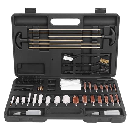 PEXMOR 158-Piece Universal Gun Cleaning Kit for Rifle, Hunting, Handgun & Shotgun - All-in-One Firearm Maintenance Tools with Portable Case (Black) - Perfect for Home, Range & Outdoor Shooting Maintenance