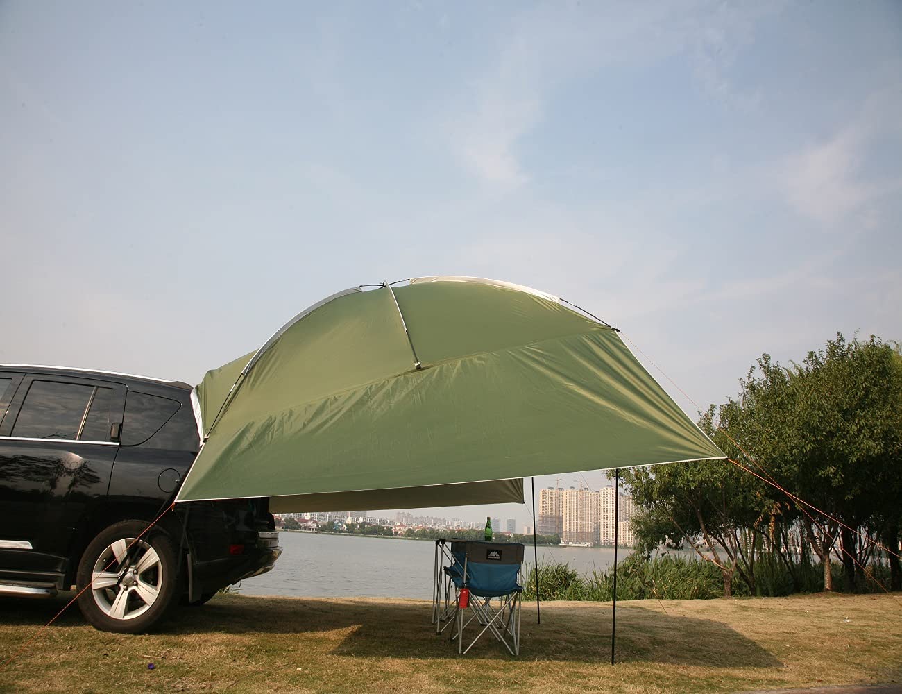 10.5'x7.5'x7.2' Waterproof SUV Car Tent - Outdoor Camping Awning & Sun Shelter Canopy for Car Trunk | Perfect for Family Camping, Road Trips & Beach Outings