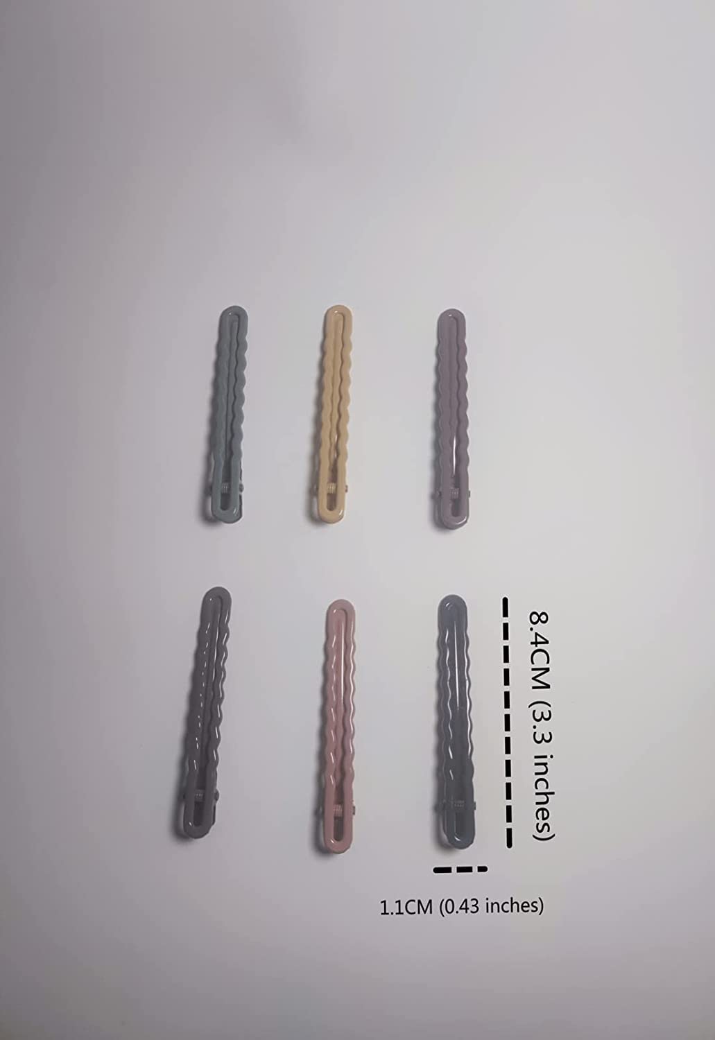 6PCS Multi-Color Metal Hair Clips for Women & Girls - Duckbill, Side Hair Clips for School, Work & Party Hairstyles