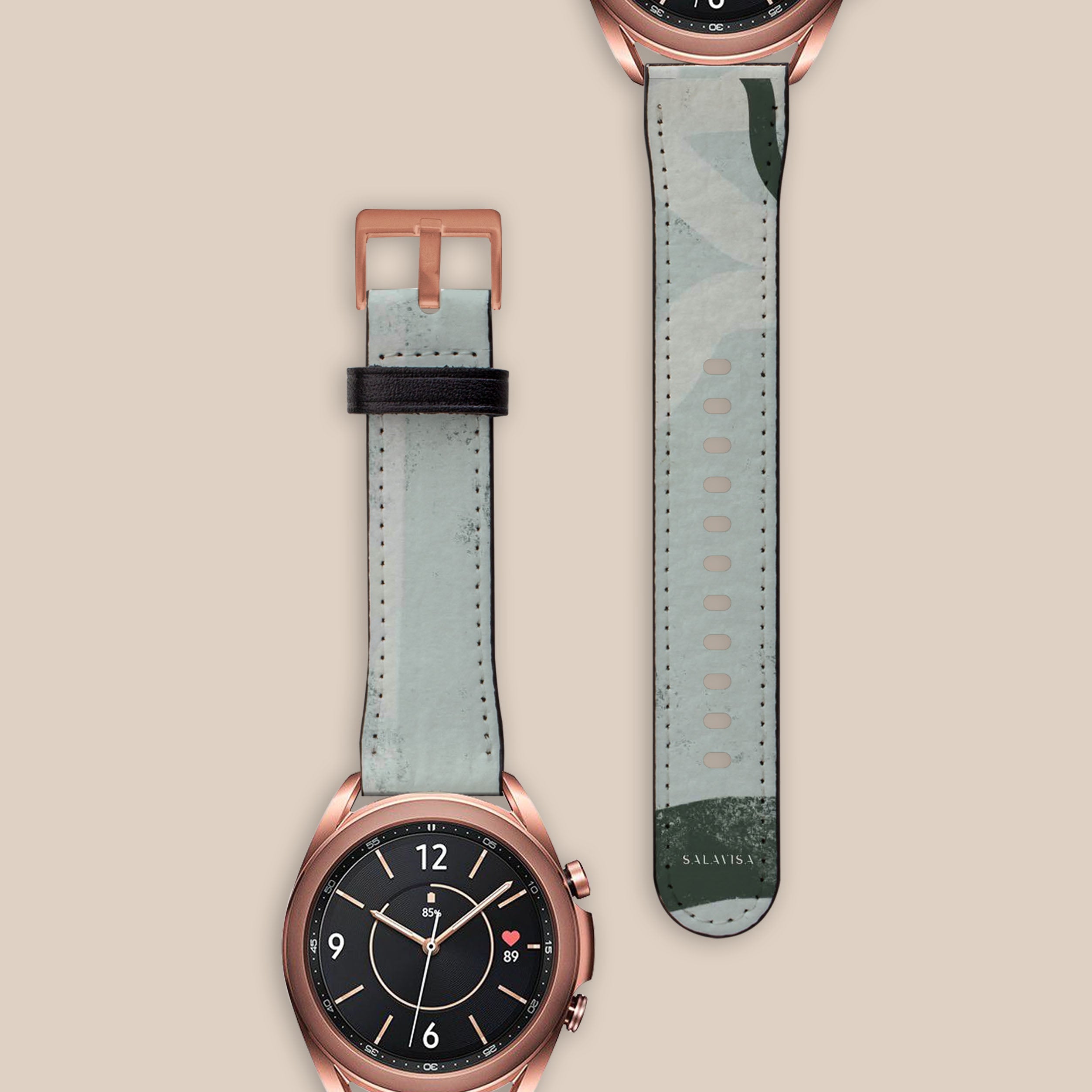 Premium Marine Green Organic Silicone Galaxy Watch Band - Eco-Friendly, Durable & Comfortable Strap for Samsung Galaxy Watch - Perfect for Swimming, Running & Outdoor Activities