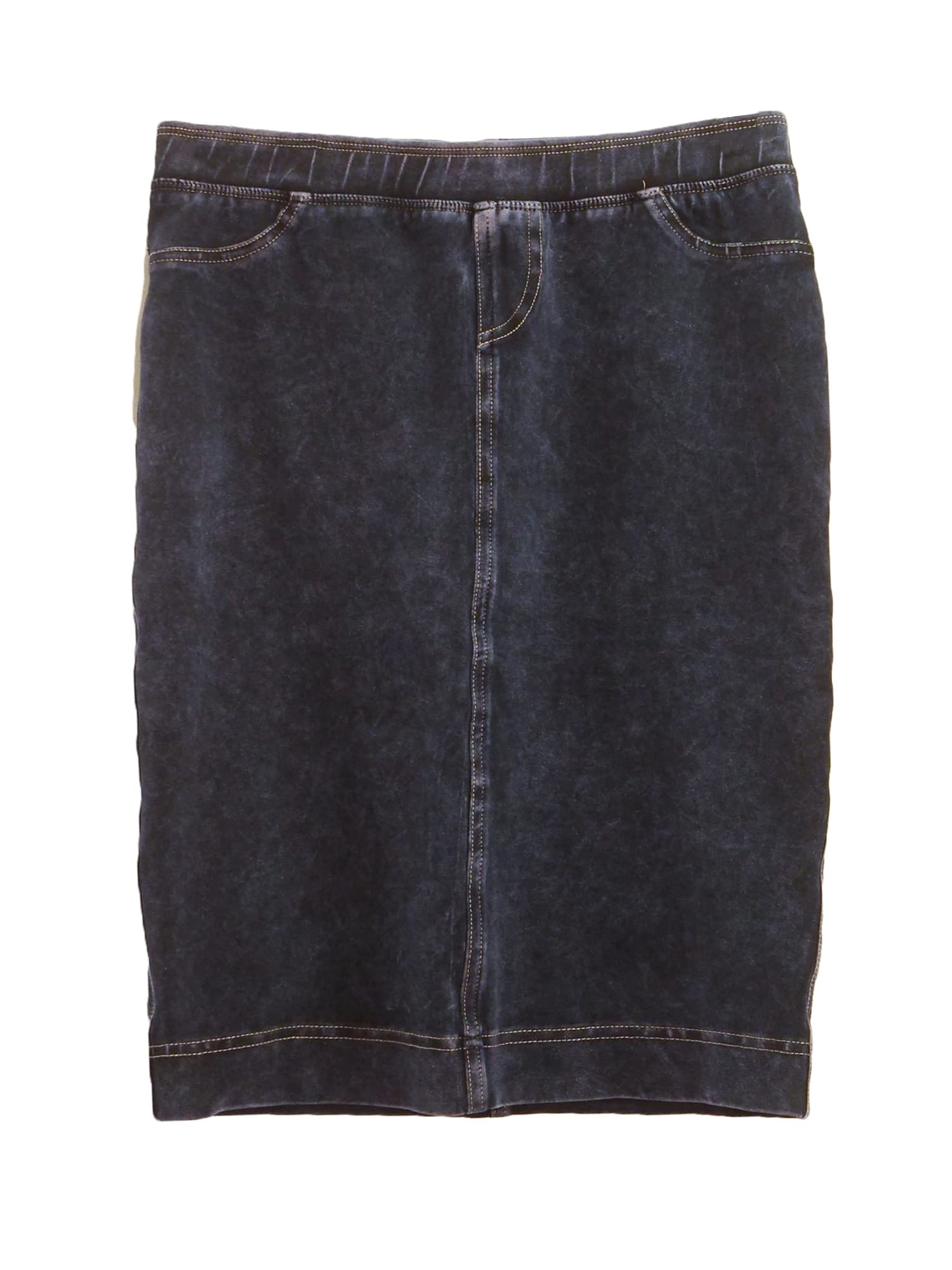 Hard Tail Junior Cotton Denim Wash Pencil Skirt for Girls | Stretch Denim Skirt with Comfort Fit | Perfect for School, Casual Wear & Parties (Style WJ-718)