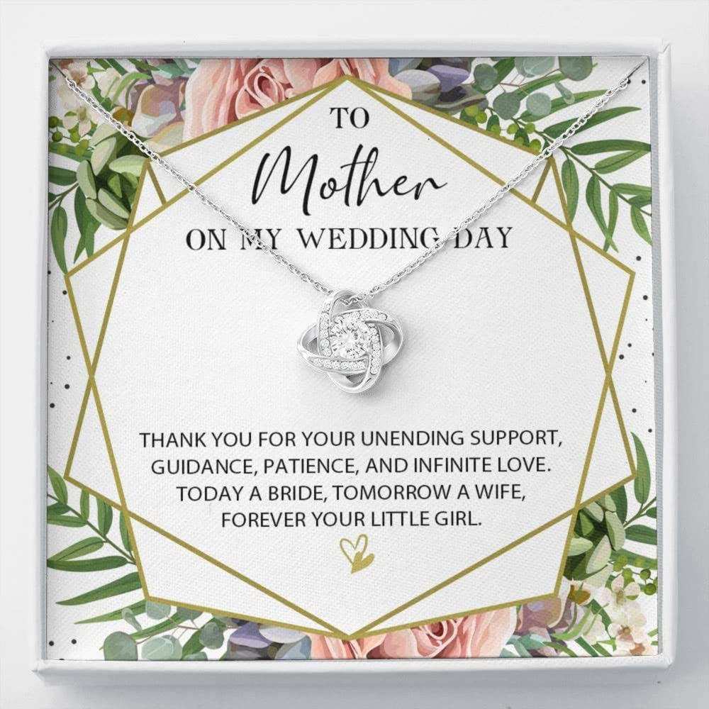 Elegant Mother of the Bride Necklace - Heartfelt Wedding Gift for Mom with Message Card & Gift Box - Perfect for Mother's Day, Anniversary & Special Occasions