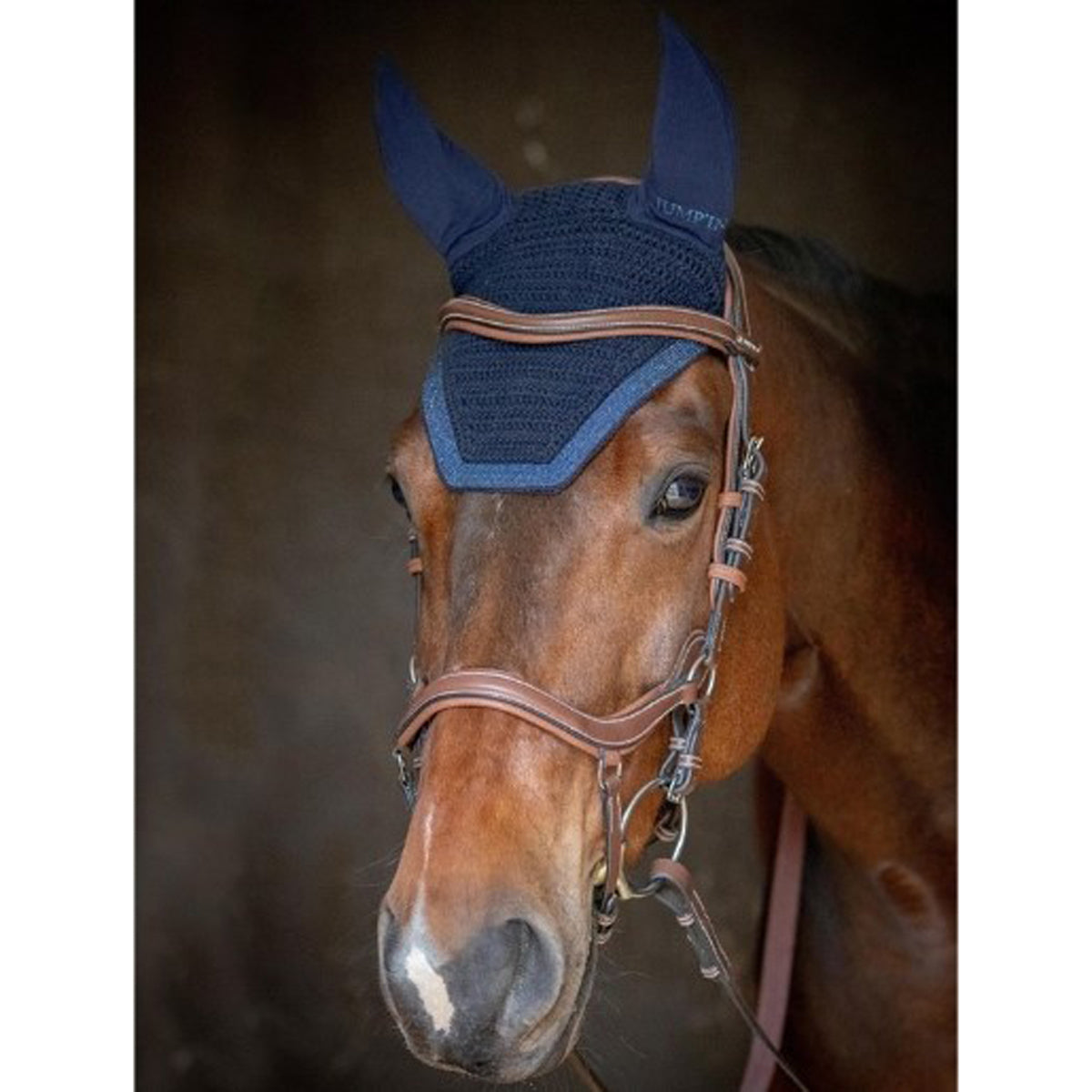Jump'in Glitter Fly Veils for Horses - Sparkling UV Protection Mesh with Adjustable Fit - Perfect for Equestrian Shows, Training & Riding