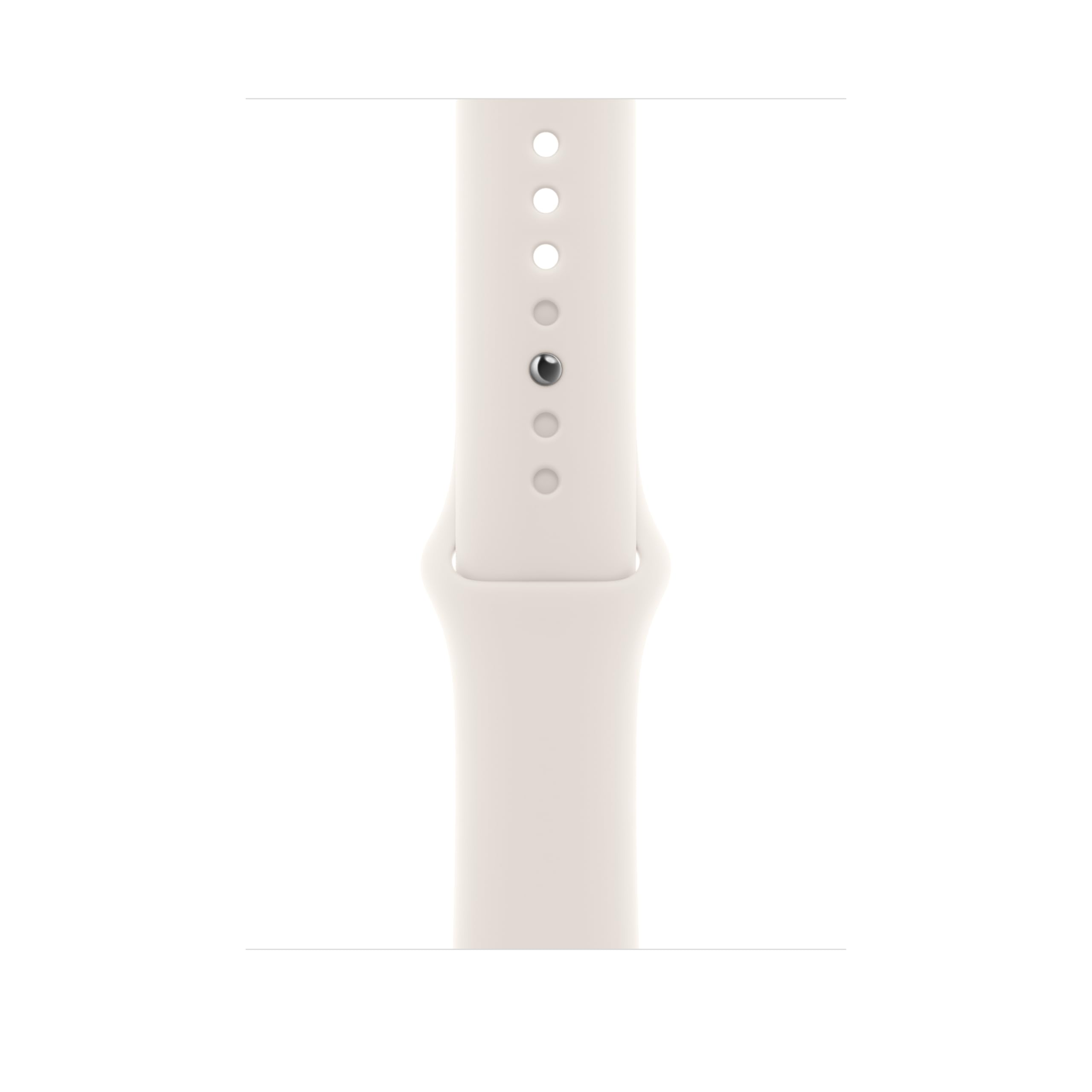 Apple Watch Band 46mm Sport Band - Soft Silicone Strap for Apple Watch Series 8/7/6/SE/5/4/3 - Starlight Color (M/L Size) - Perfect for Running, Workouts & Everyday Wear