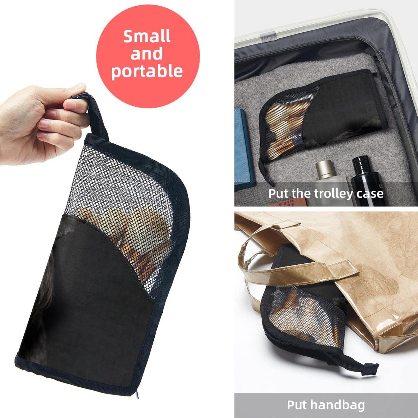 12-Piece Makeup Brush Organizer Bag with Schnauzer Dog Portrait - Portable Travel Cosmetic Brush Holder Case for Makeup Artists & On-the-Go Beauty Essentials