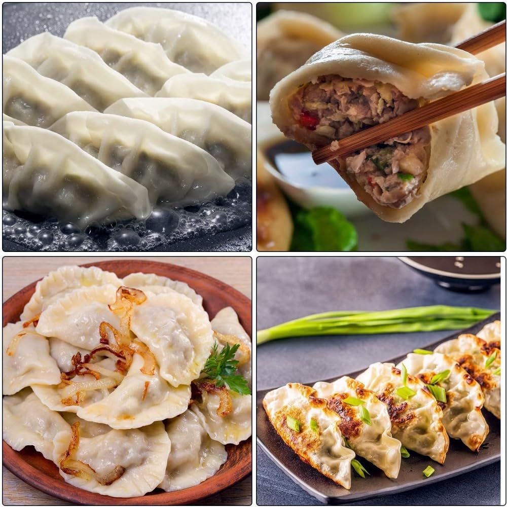Premium Stainless Steel Ravioli Mold - Dumpling Maker & Pierogi Press with Dough Cutter - Perfect for Homemade Pasta, Dumplings, Pastries - Ideal for Italian, Polish & Asian Cuisine Cooking