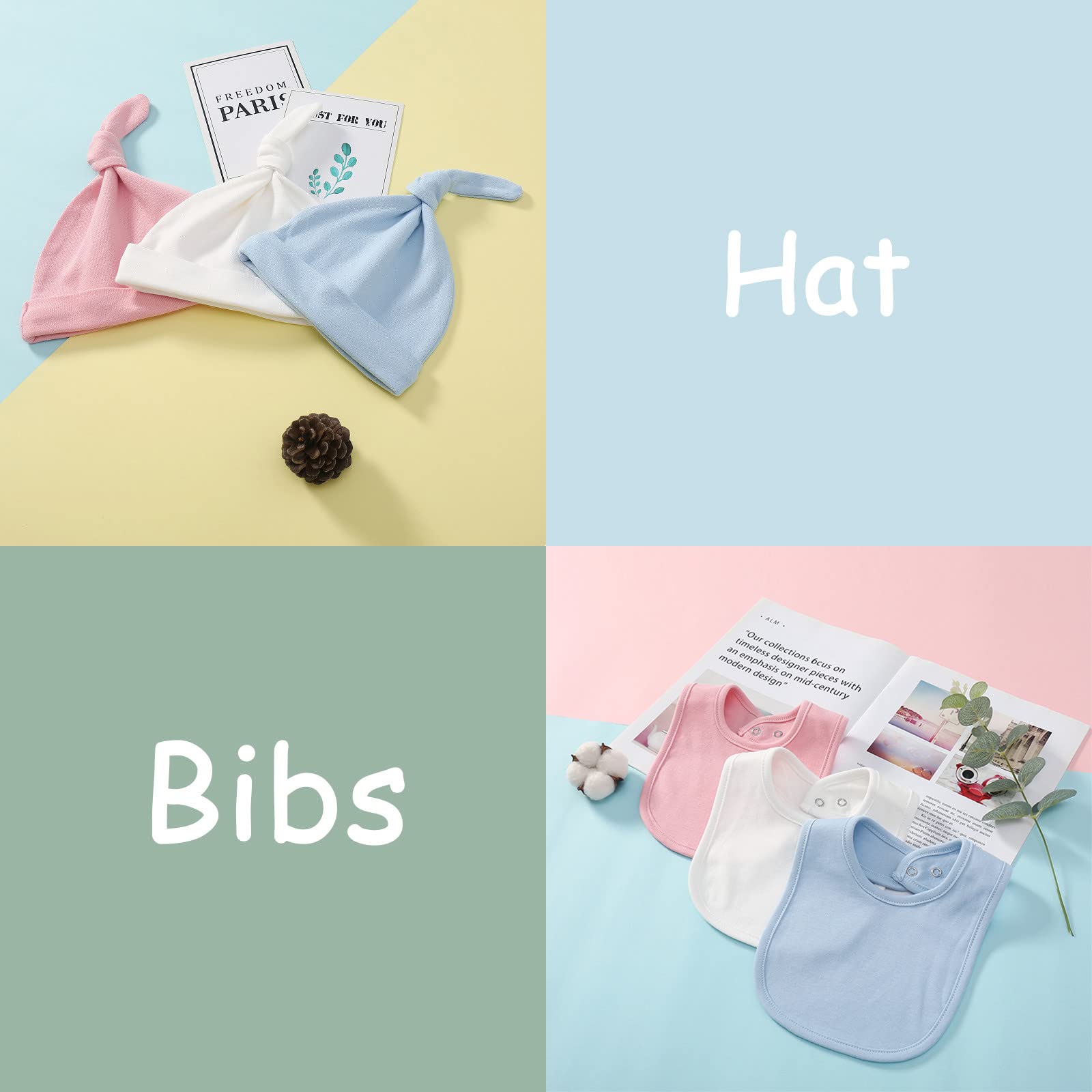 **Soft Unisex Baby Cotton Layette Set - Newborn Essentials Gift for Boys & Girls 0-12 Months | Perfect for Baby Showers, Christenings & Daily Comfort**